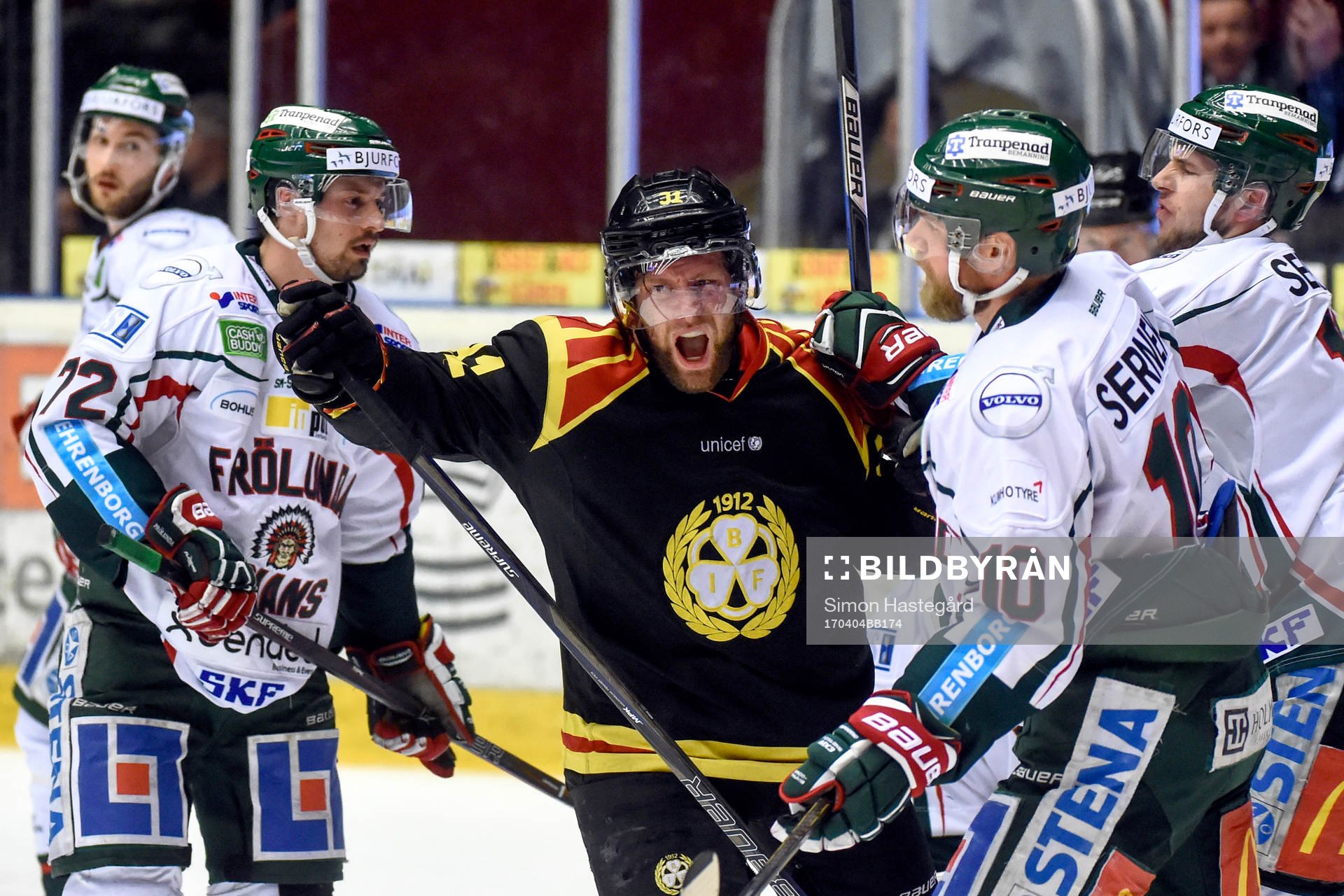 Brynäs Jonathan Granström jublar