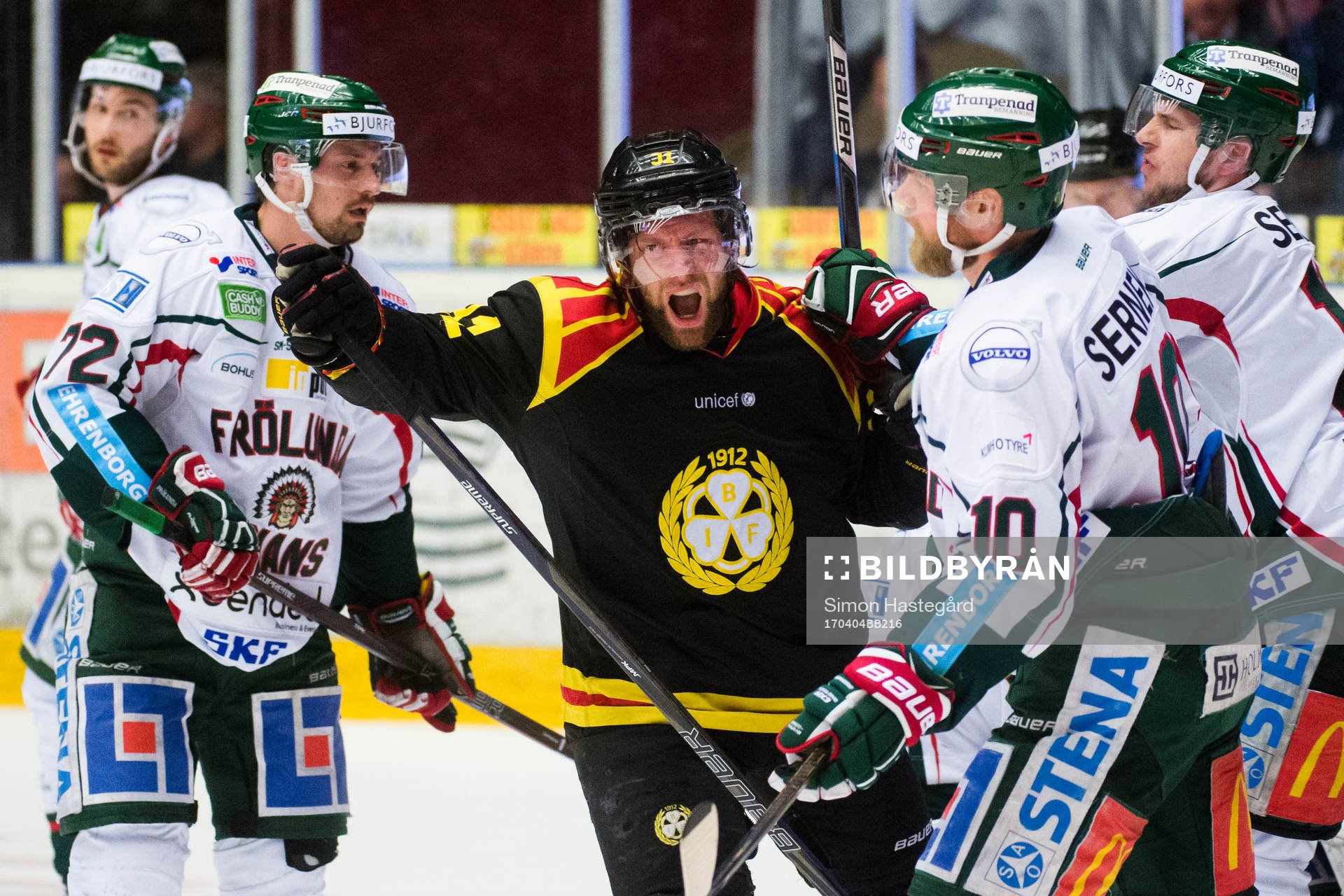 Brynäs Jonathan Granström jublar