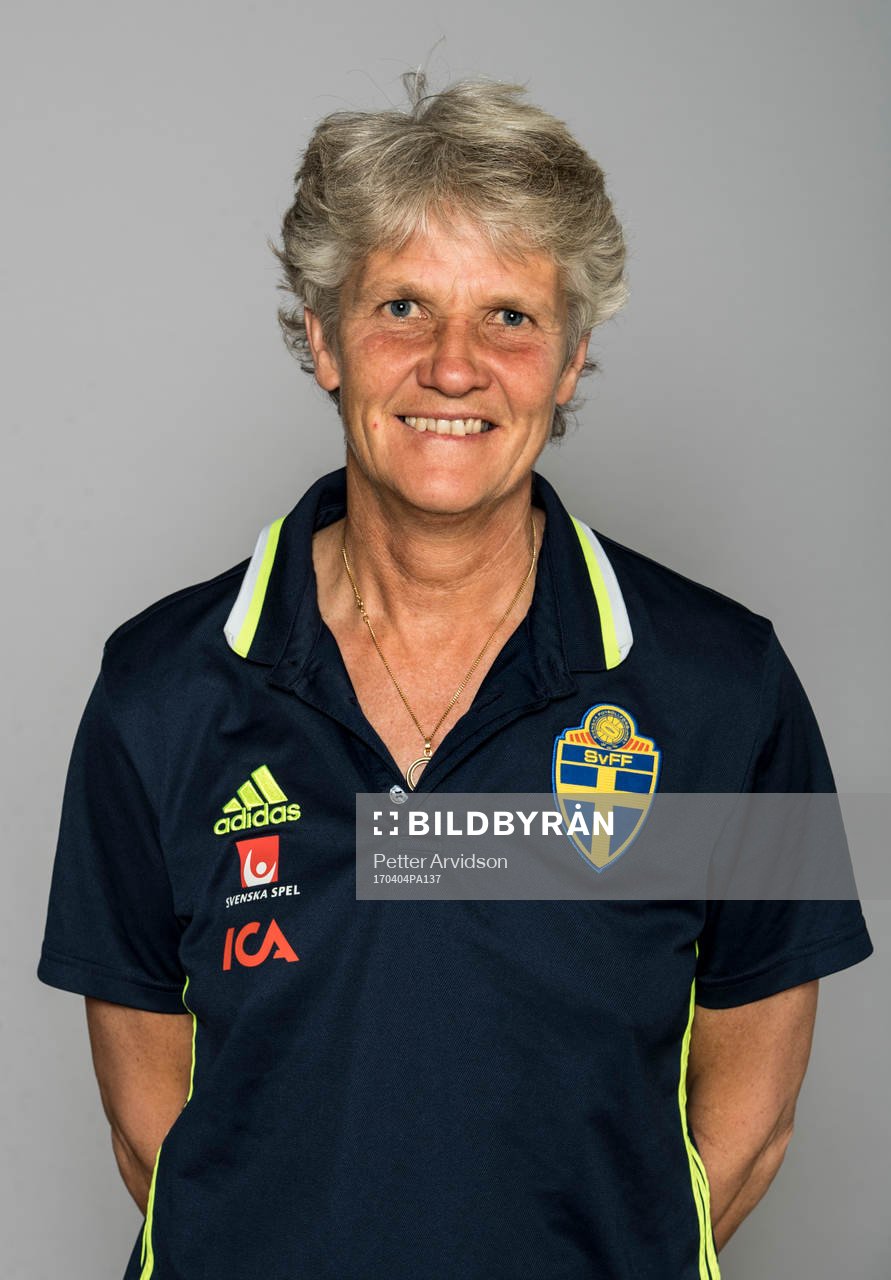 Pia Sundhage, förbundskapten för Sveriges damlandslag i