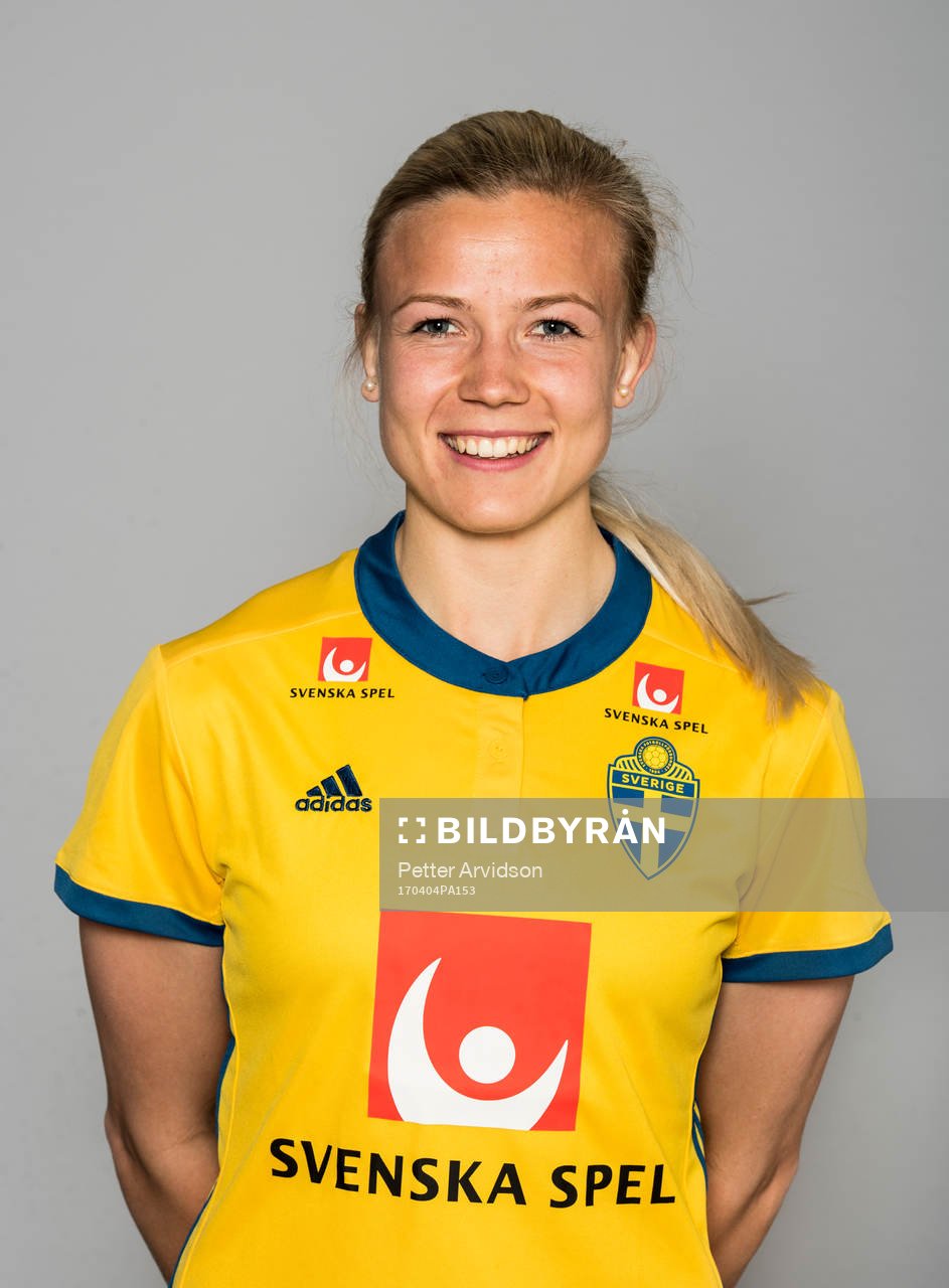 Hanna Glas, spelare i Sveriges damlandslag i fotboll