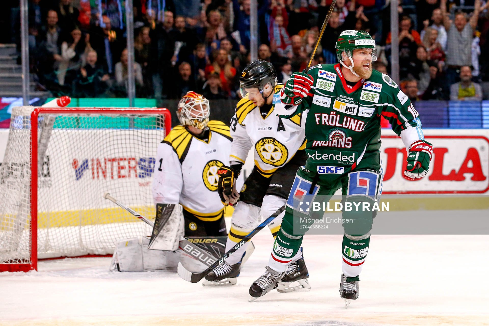 Frölundas Sean Bergenheim jublar