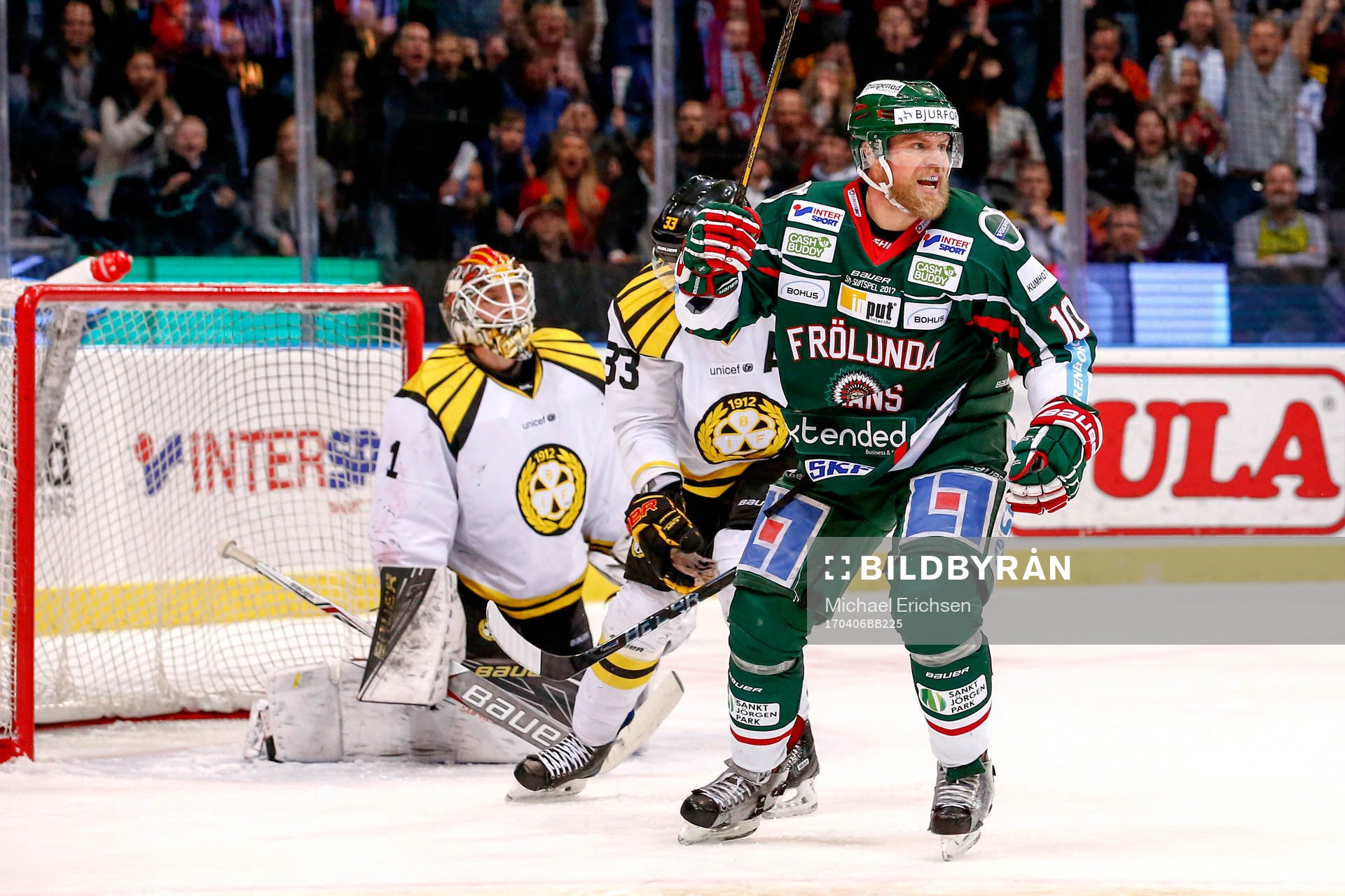 Frölundas Sean Bergenheim jublar