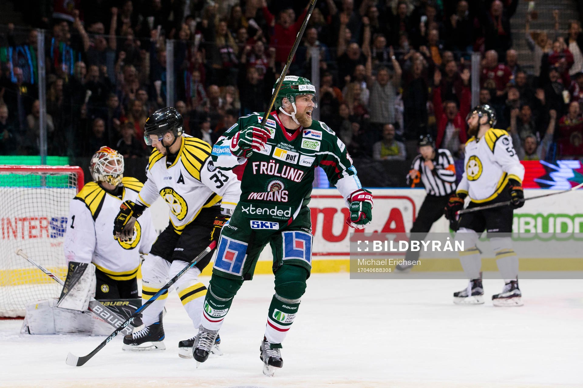 Frölundas Sean Bergenheim jublar