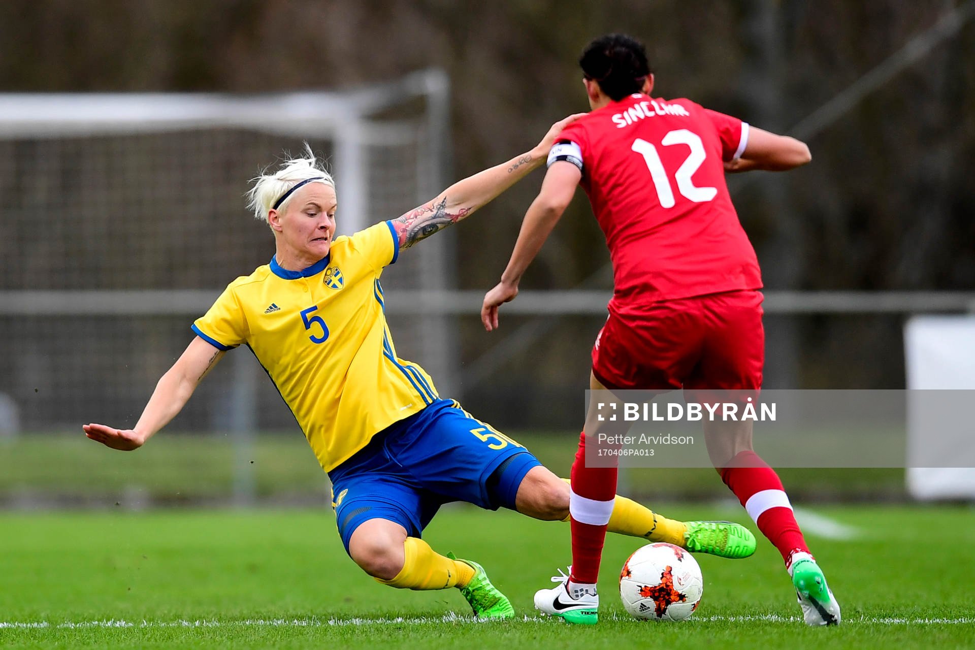 Sveriges Nilla Fischer och Kanadas Christine Sinclair