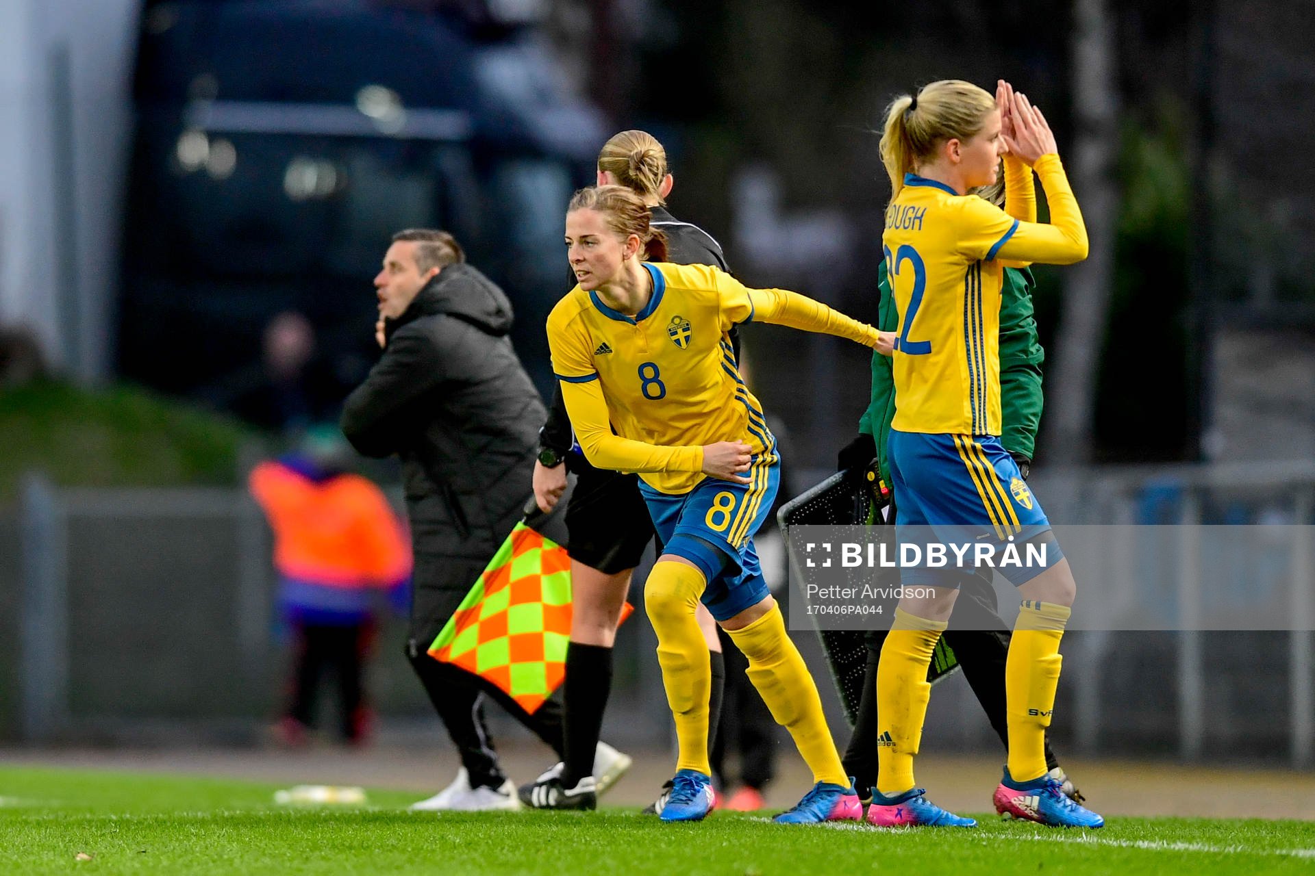 Sveriges Lotta Schelin byts in och ut går Olivia Schough