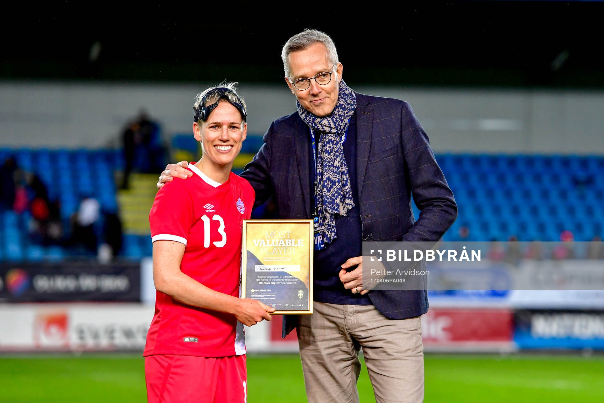 Kanadas Sophie Schmidt fick pris som matchens lirare