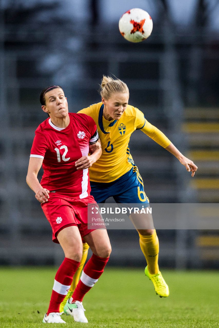 Kanadas Christine Sinclair och Sveriges Magdalena Eriksson
