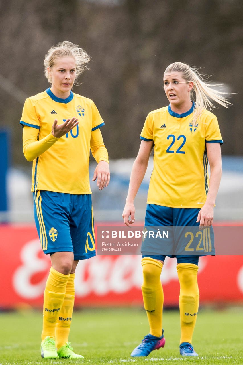 Sveriges Lina Hurtig och Olivia Schough