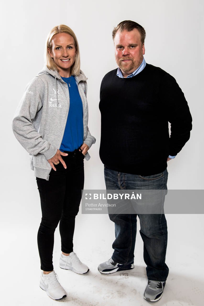 Eskilstunas Petra Johansson och tränare Viktor Eriksson