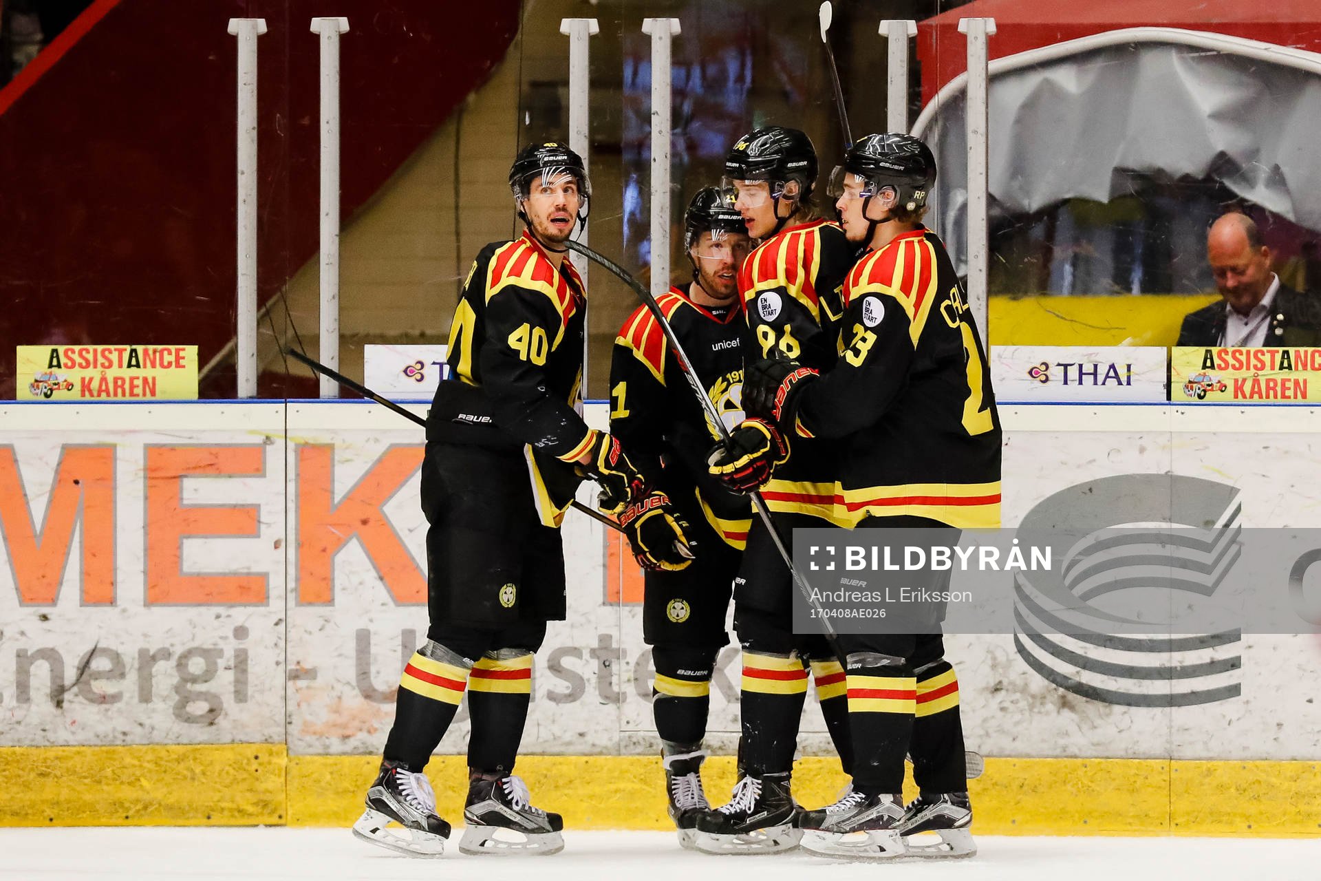 Brynäs Jesper Jensen , Kevin Clark , Oskar Lindblom och