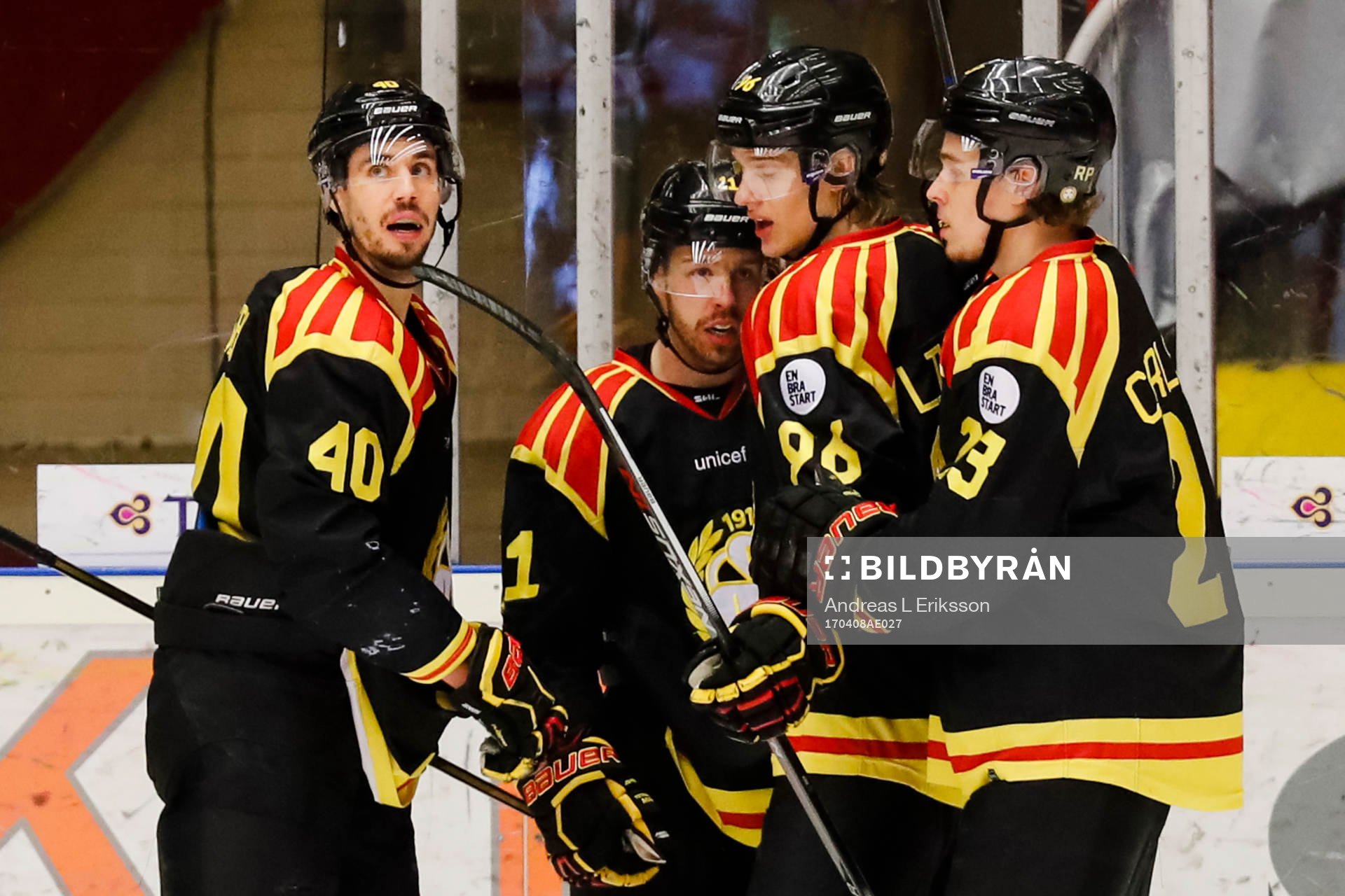 Brynäs Jesper Jensen , Kevin Clark , Oskar Lindblom och