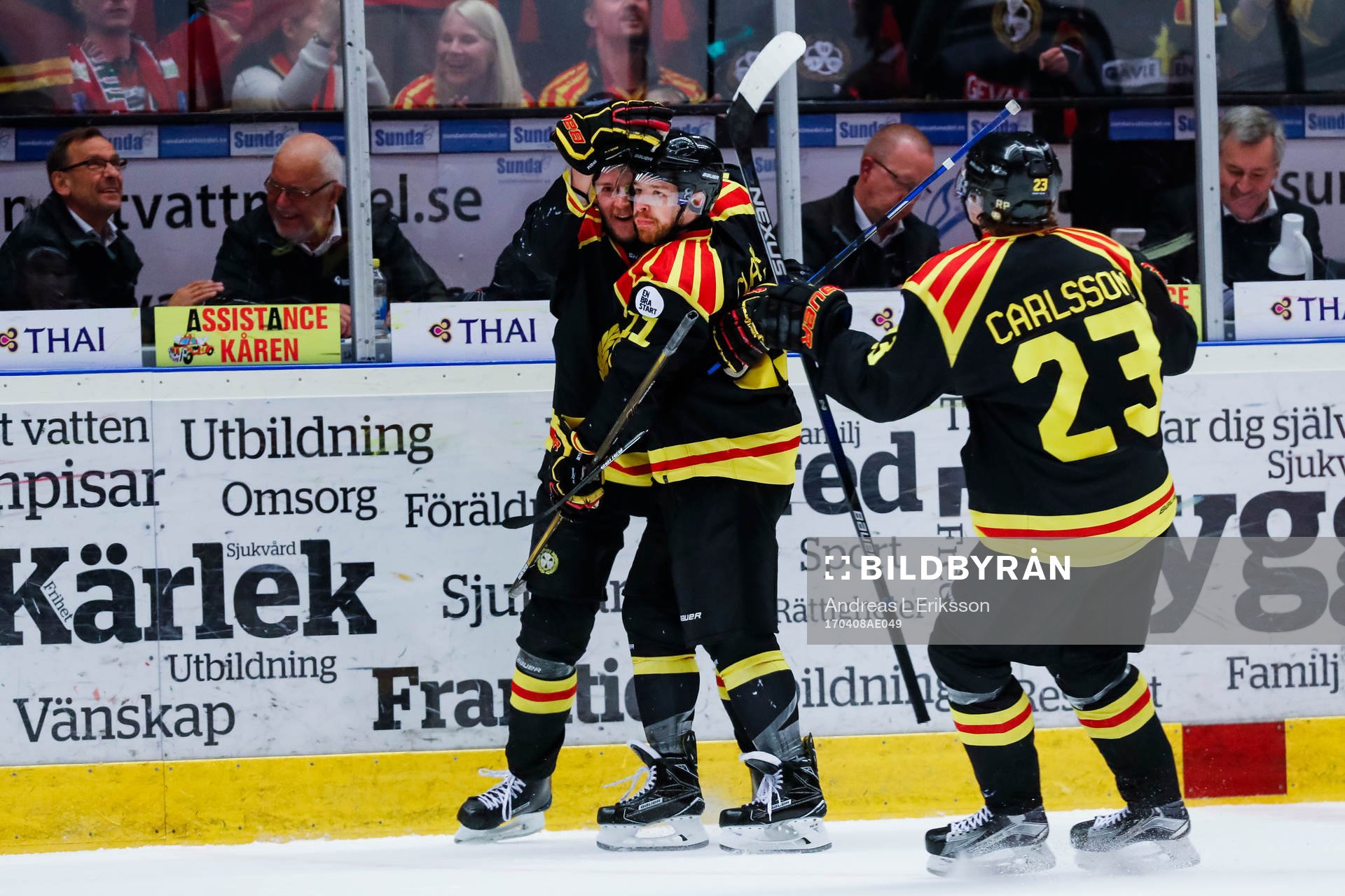 Brynäs Jonathan Pudas , Kevin Clark och Lucas Carlsson