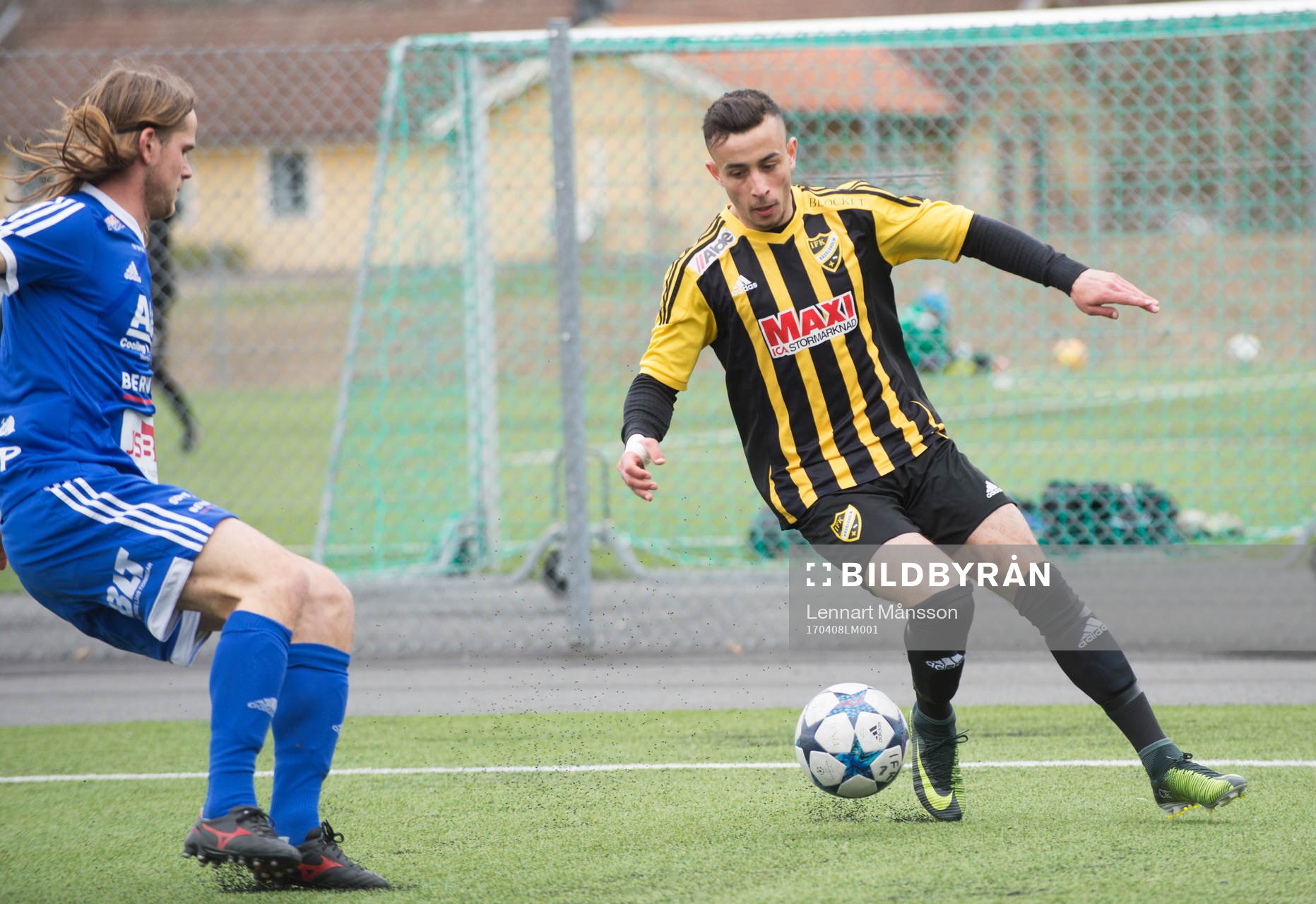  IFK Hässleholms Mohamed Hamdan i matchen i division 2 mellan IFK Hässleholm och Asarum i Hässleholm 8 april 2017.  