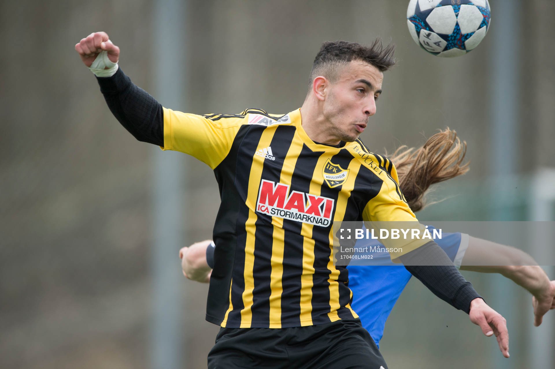 IFK Hässleholms Mohamed Hamdan  i matchen i division 2