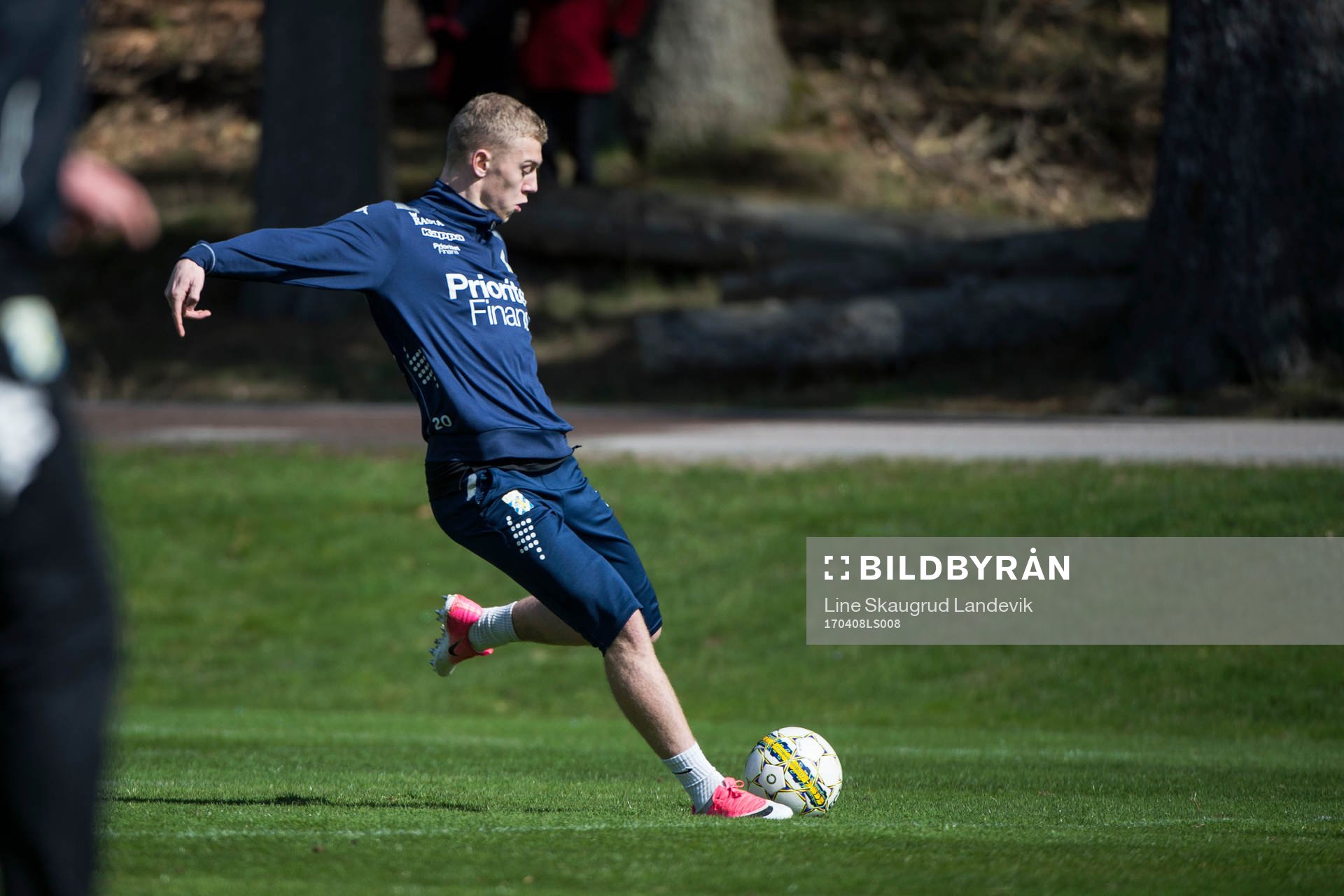 IFK Göteborgs Henrik Björdal under en träning med IFK Göteborg den 8 april 2017 i Göteborg.