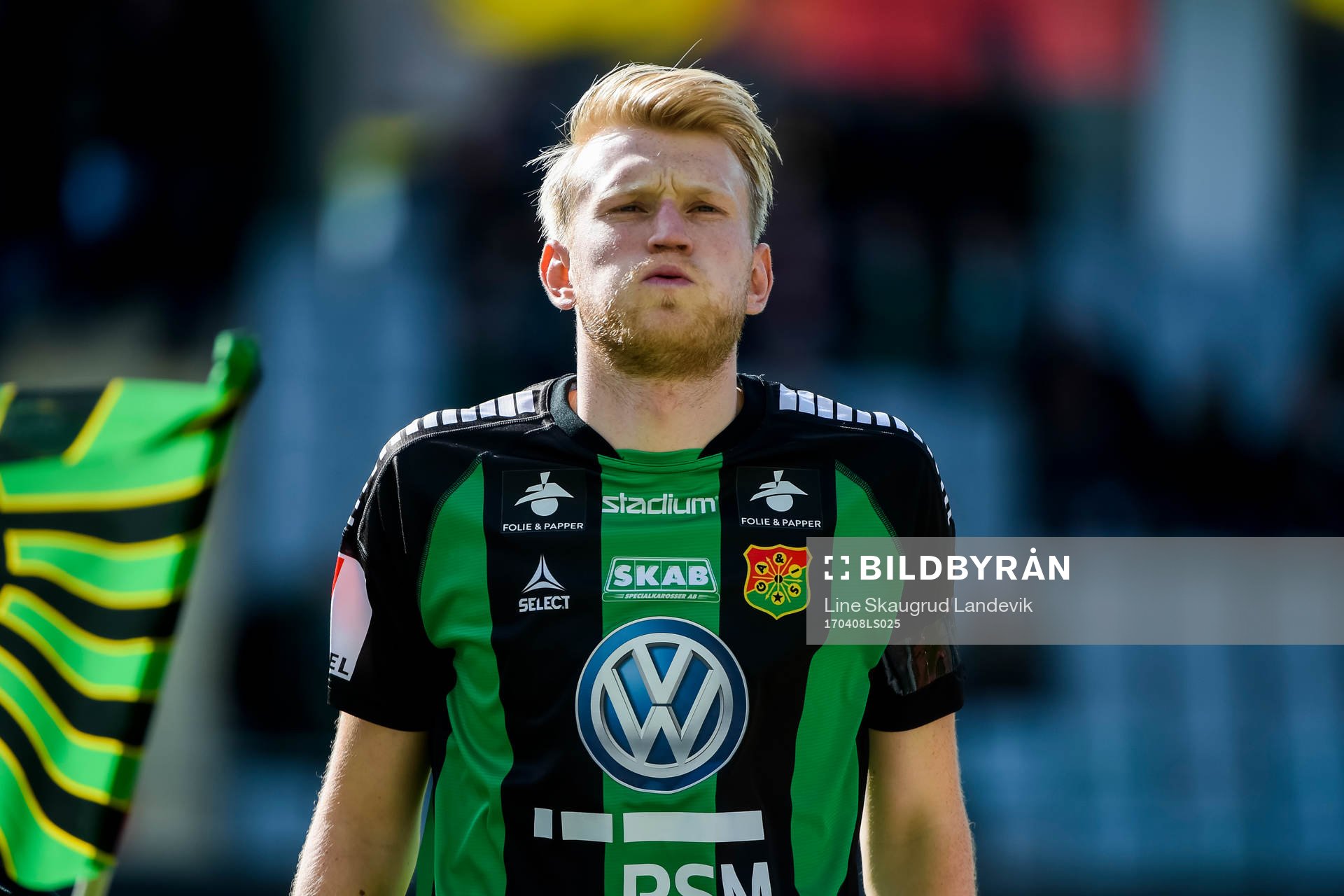 GAIS Carl Nyström före fotbollsmatchen i Superettan