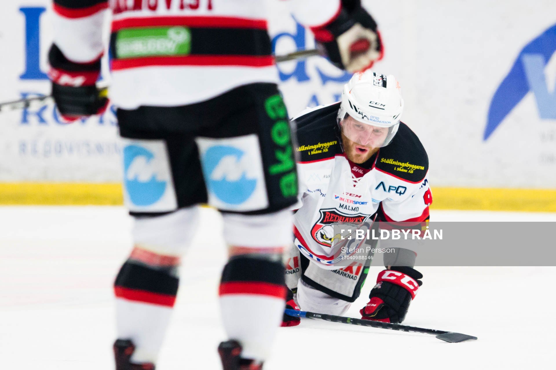 Malmö Redhawks Frederik Storm har ont