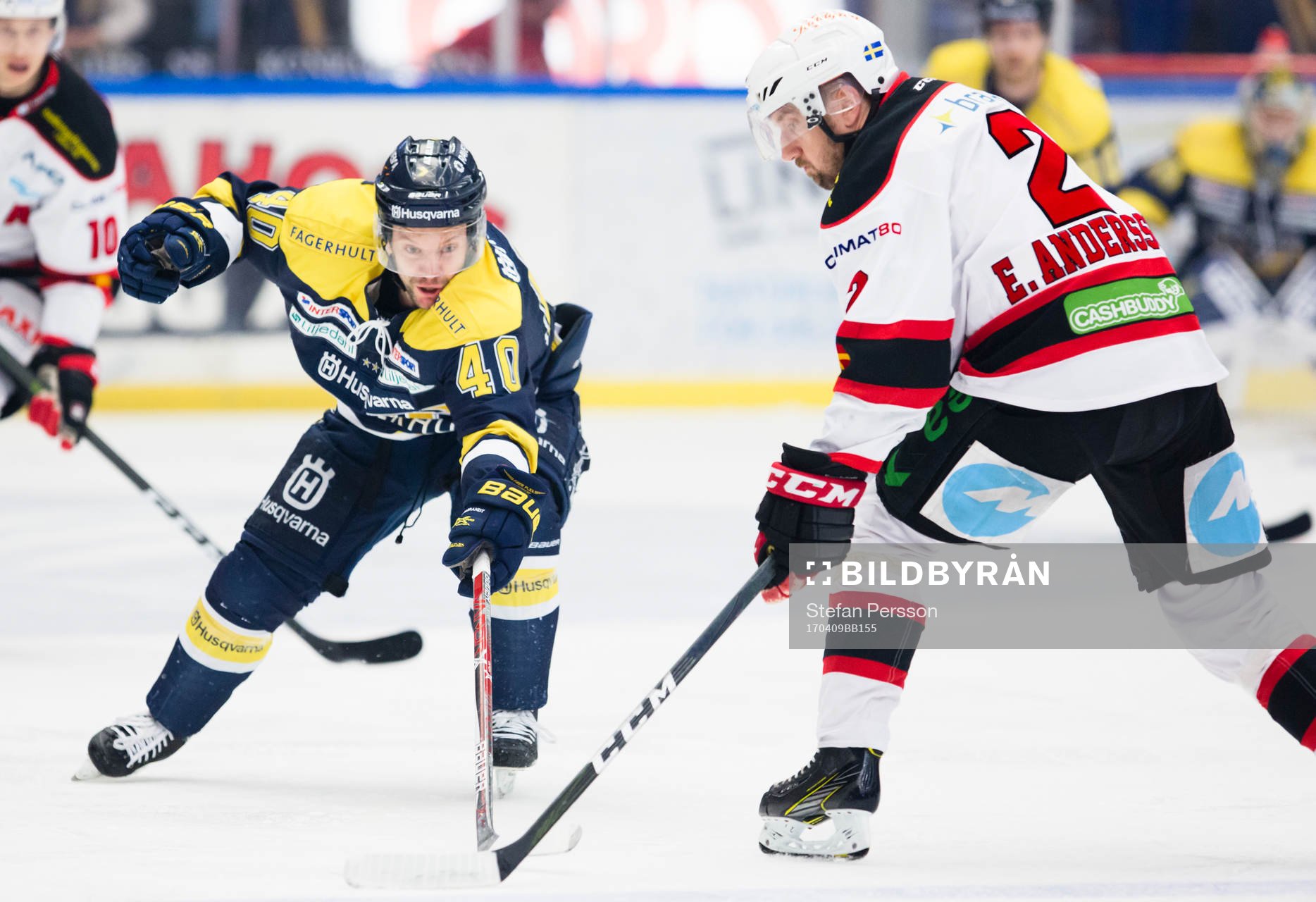 s Pär Arlbrandt mot Malmö Redhawks Erik Andersson