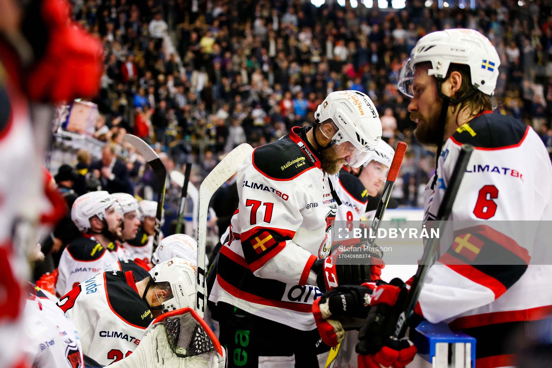 Malmö Redhawks spelare deppar