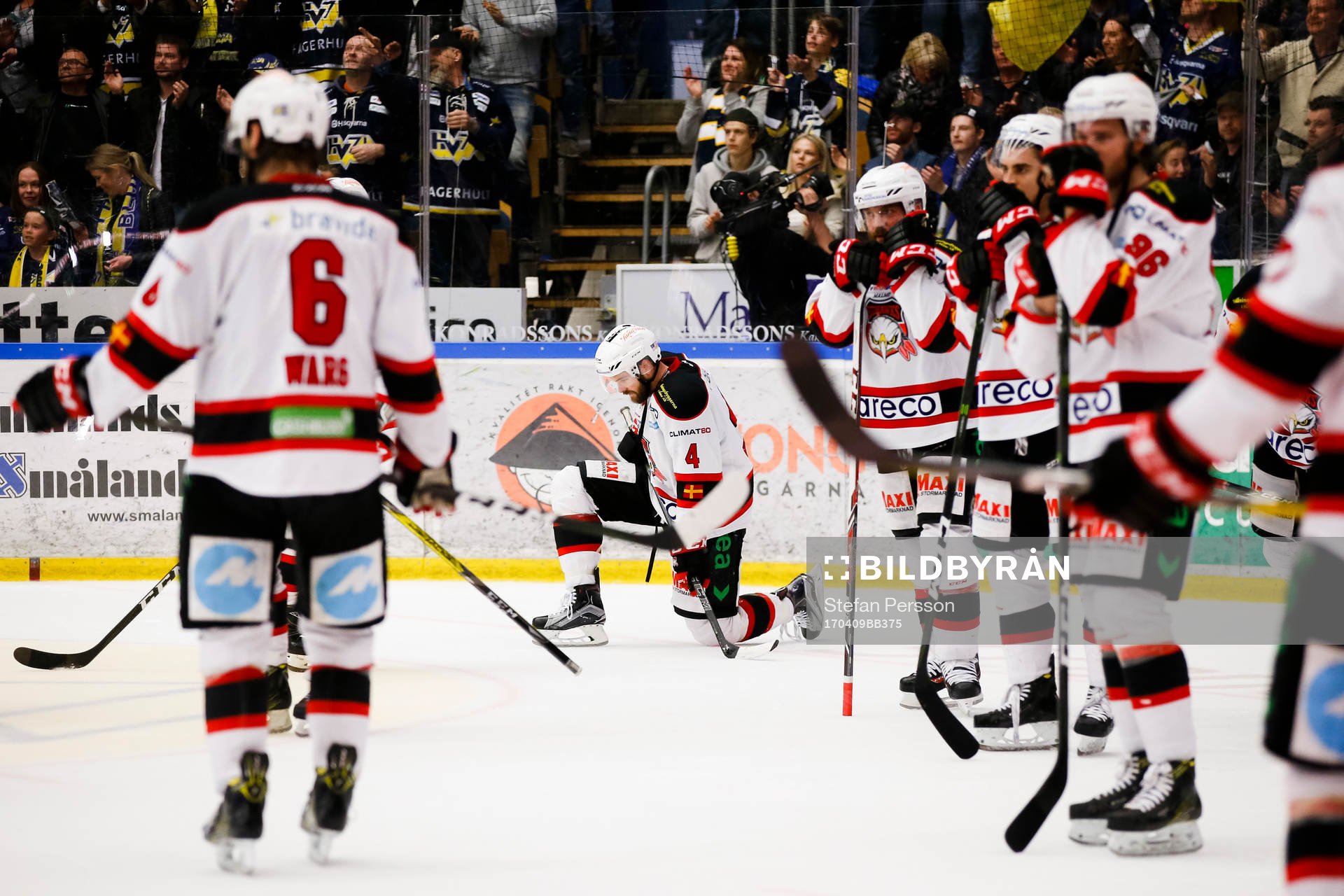 Malmö Redhawks spelare deppar