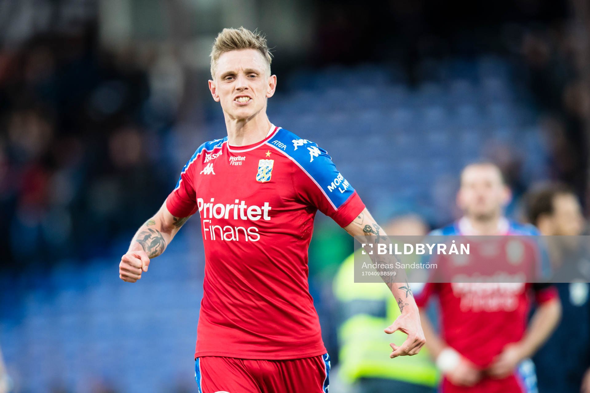 IFK Göteborgs Sören Rieks reagerar
