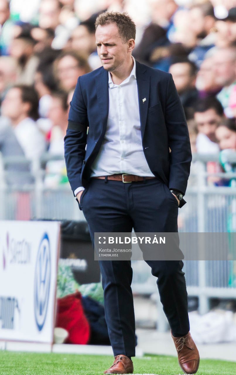 Hammarbys tränare Jakob Michelsen deppar