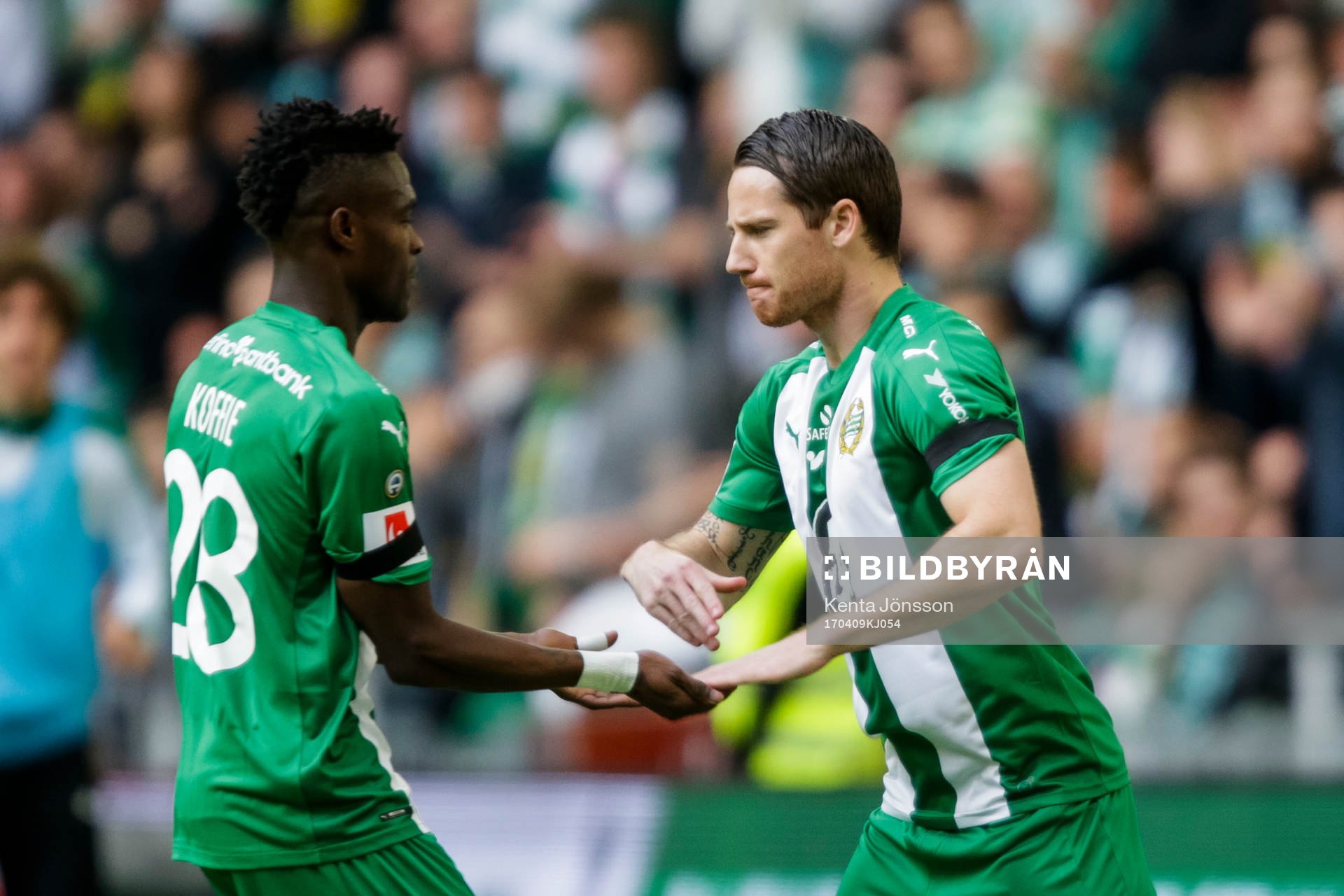 Byte mellan Hammarbys Gershon Koffie och Johan Persson