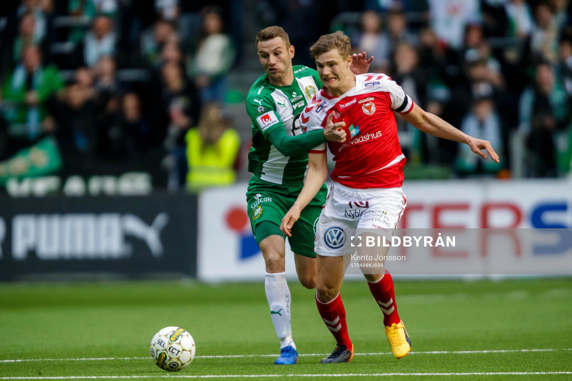 Kalmars Svante Ingelsson och Hammarbys Mario Musa
