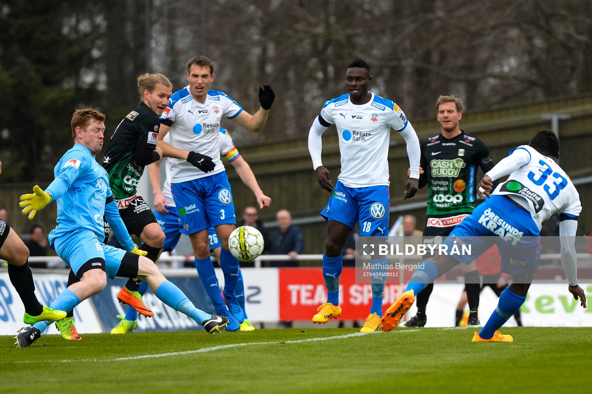 Helsingborgs Edwin Gyimah gör 1-0