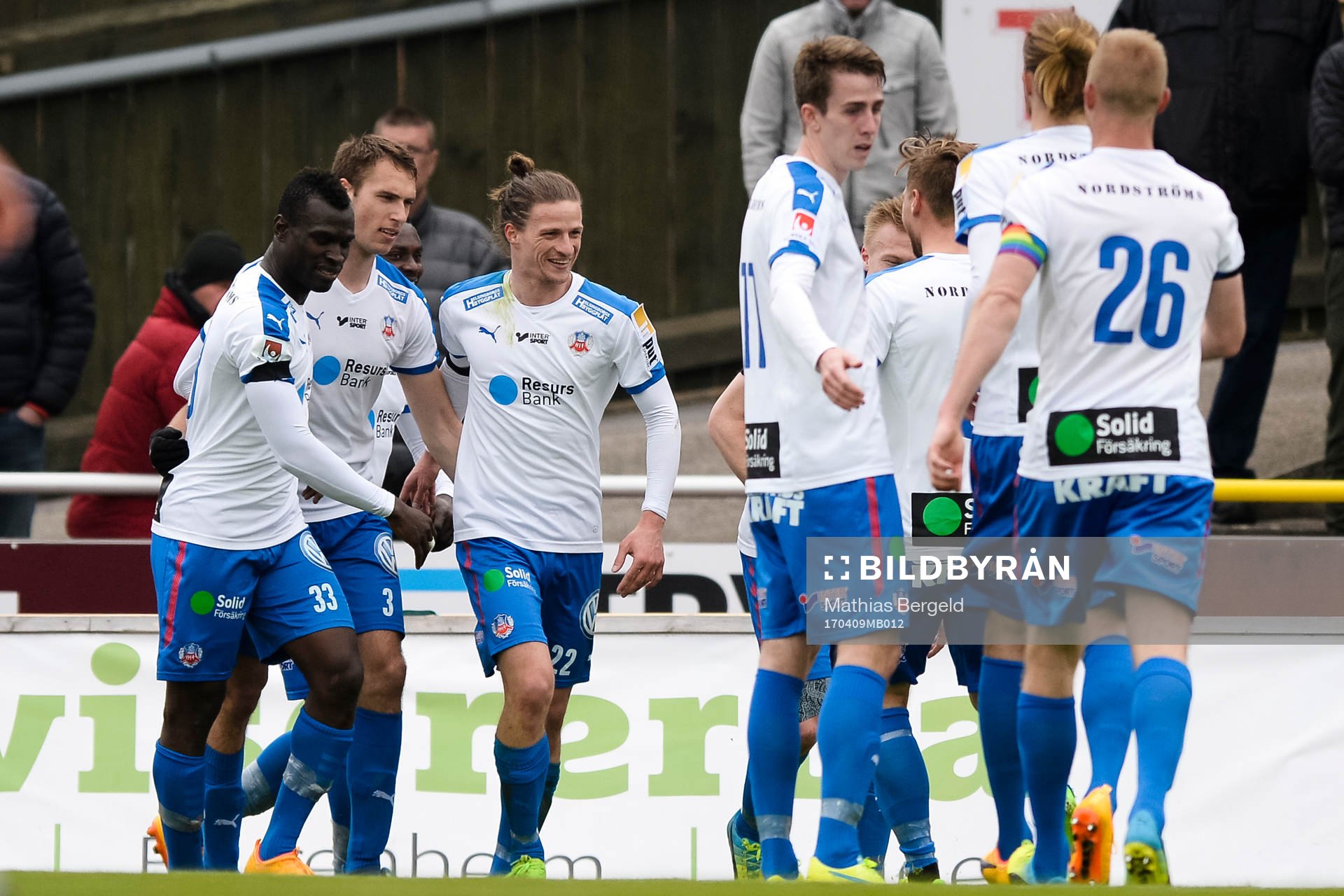 Helsingborgs spelare jublar