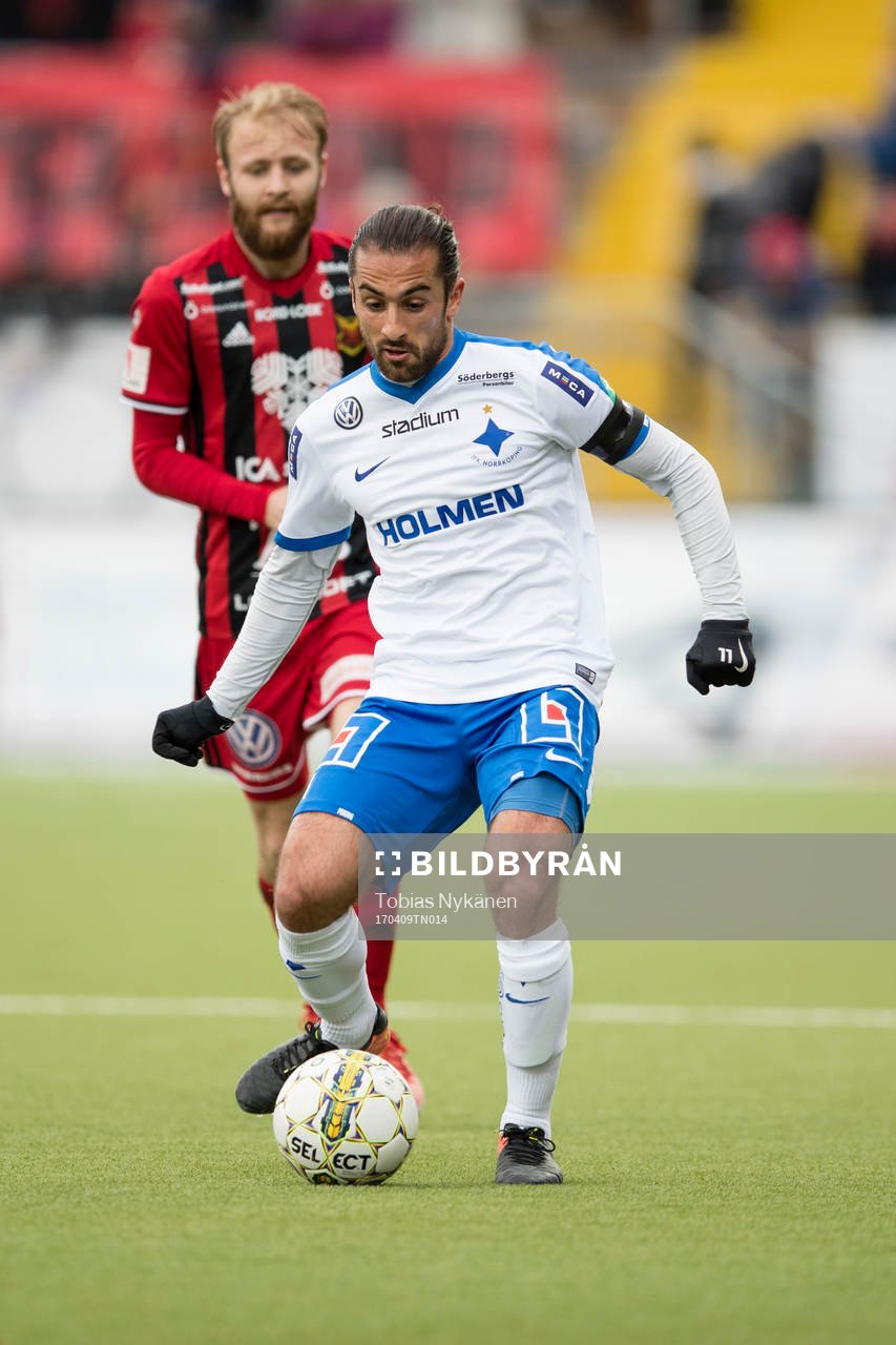 Norrköpings Christopher Telo mot Östersunds Curtis Edwards