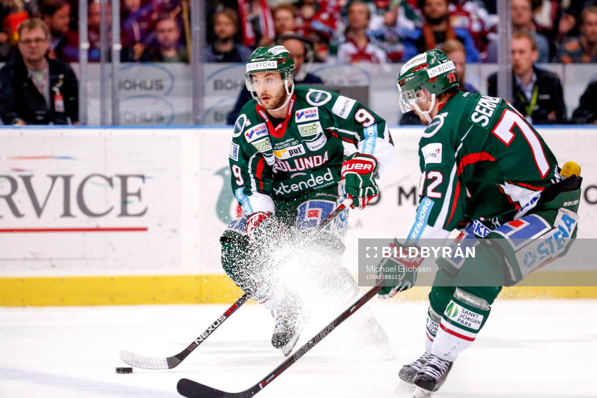Frölundas Casey Wellman och Patrik Carlsson