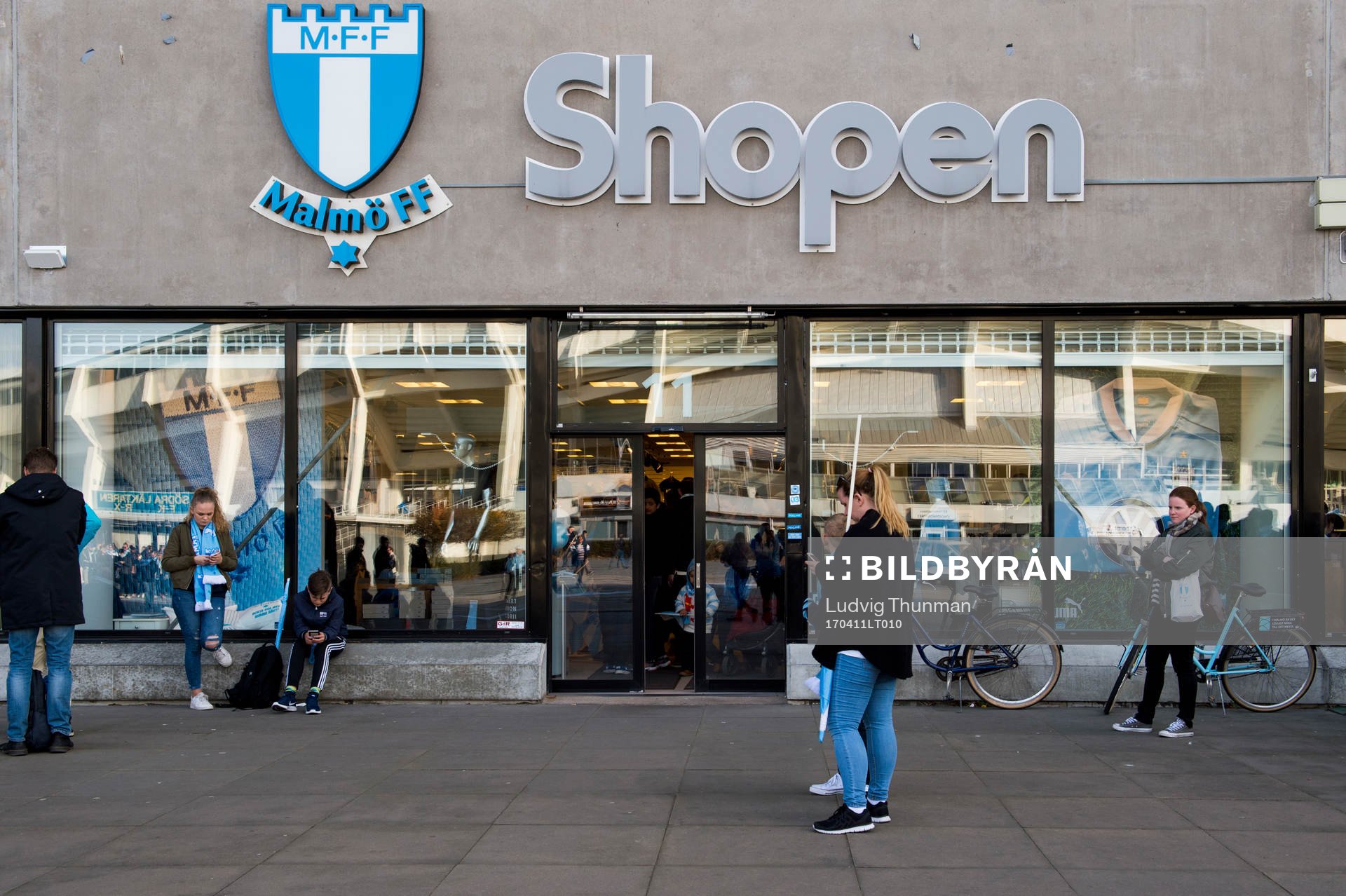 Exteriör över Malmö FFs shop