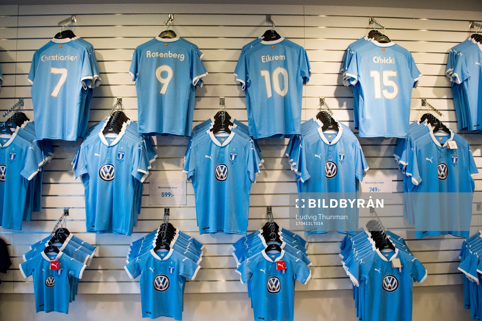 Matchtröjor i Malmö FFs shop