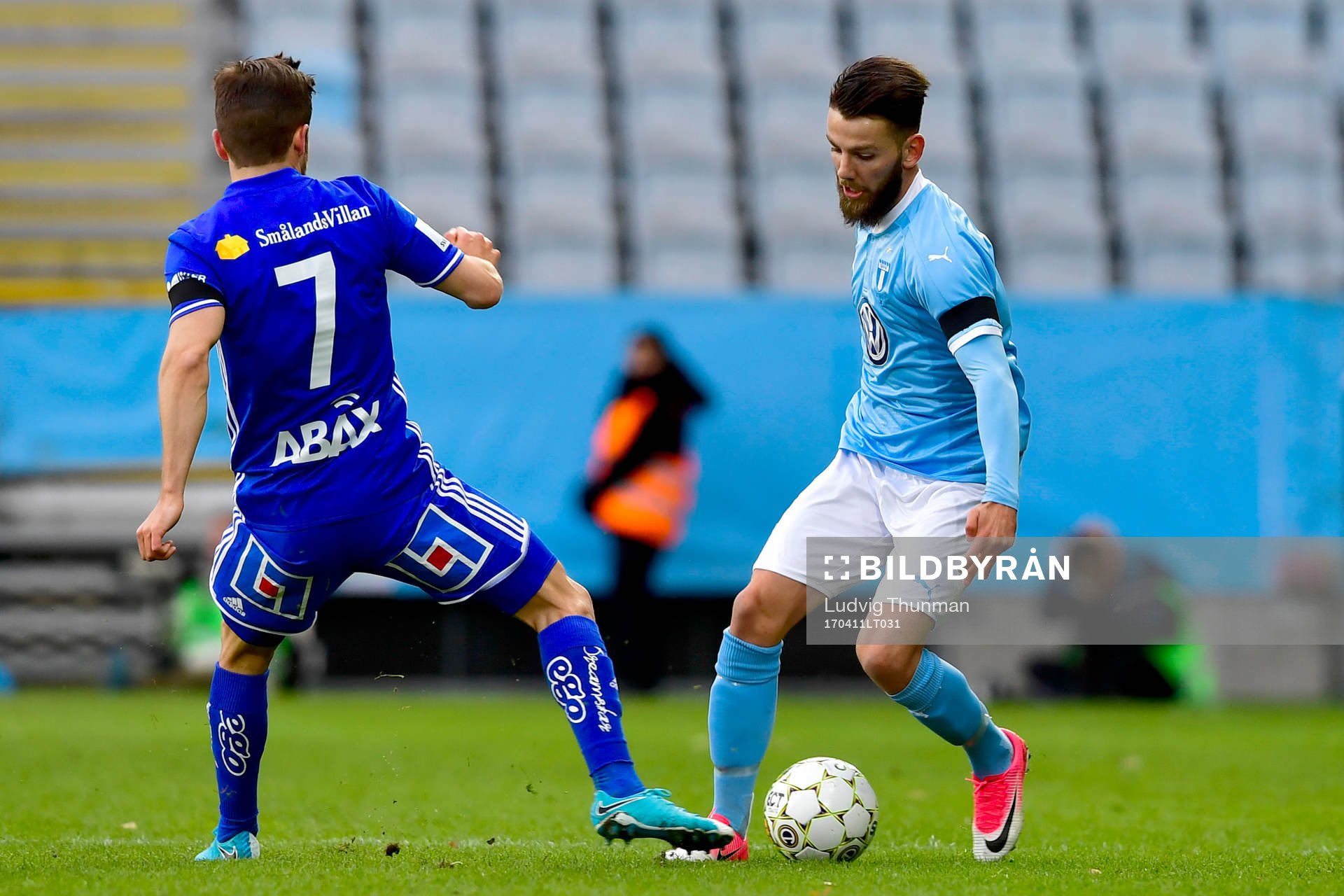 Sundsvalls Kristinn Steindorsson och Malmö FFs Erdal Rakip
