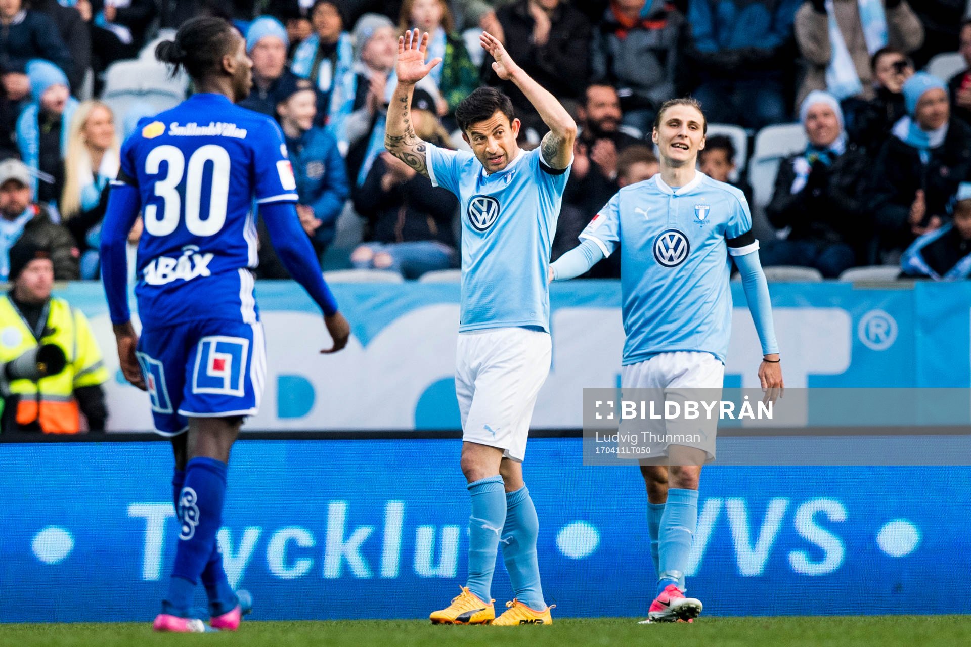 Malmö FFs Behrang Safari och Pawel Cibicki deppar