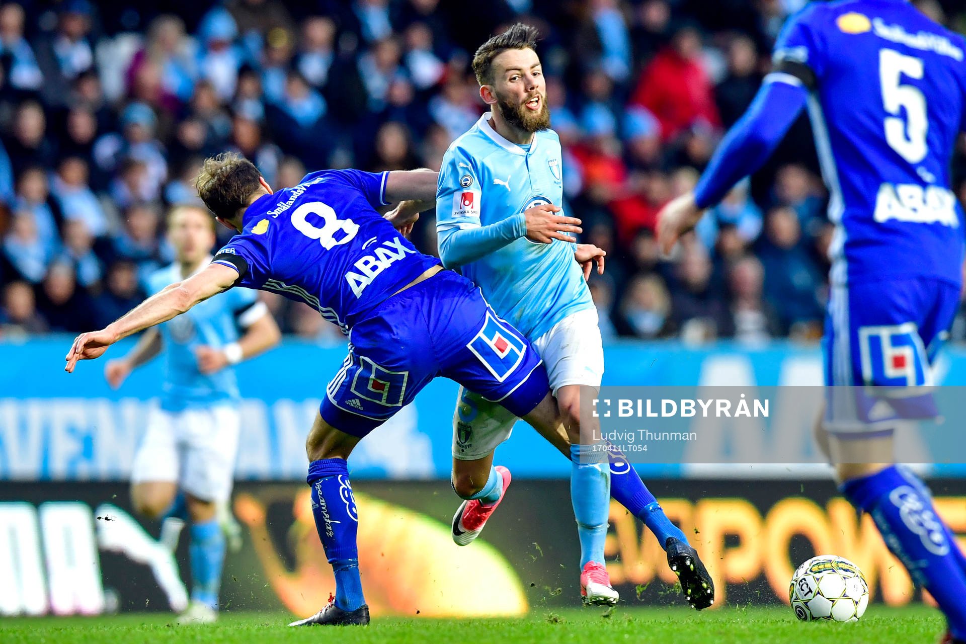 Sundsvalls Lars Krogh Gerson och Malmö FFs Erdal Rakip
