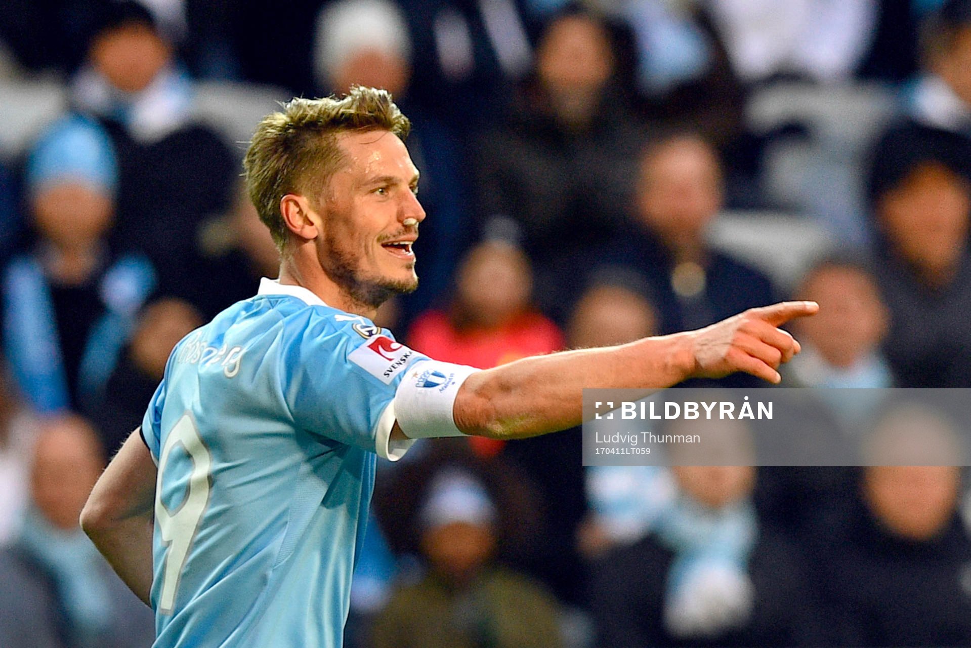 Malmö FFs Markus Rosenberg jublar med lagkamrater