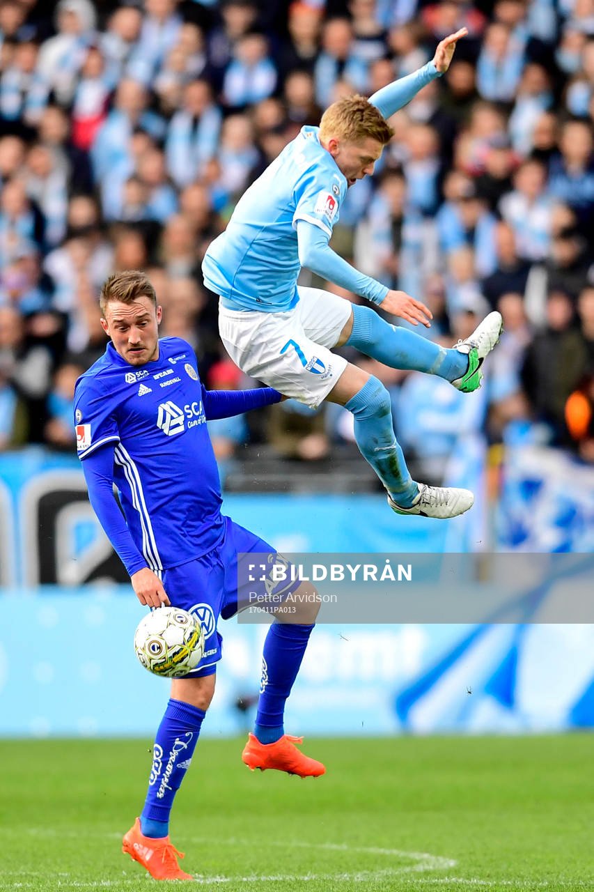Sundsvalls Smajl Suljevic och Malmö FFs Anders Christiansen