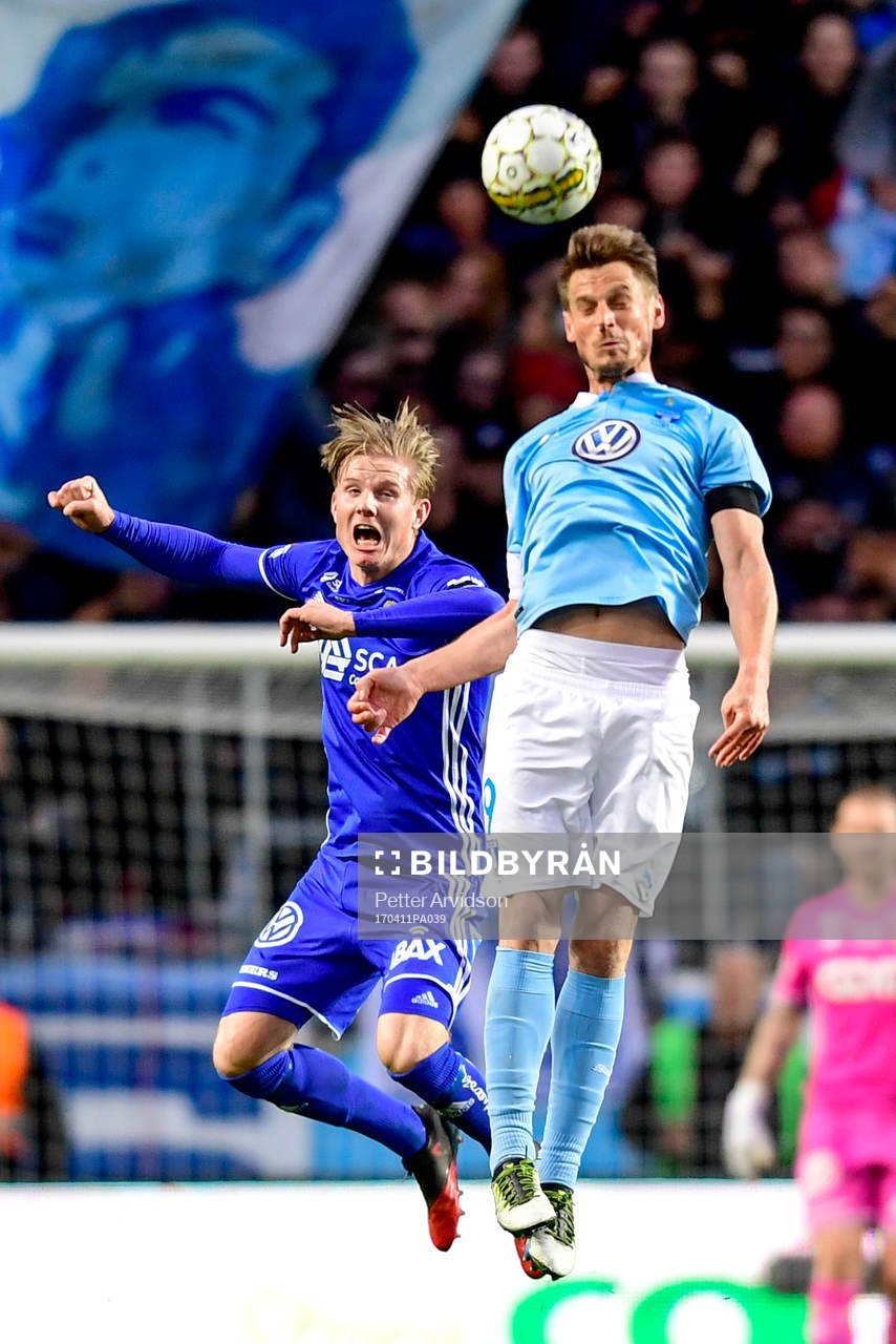 Malmö FFs Markus Rosenberg och Sundsvalls Eric Björkander