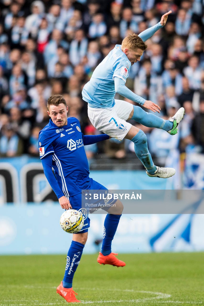 Sundsvalls Smajl Suljevic och Malmö FFs Anders Christiansen