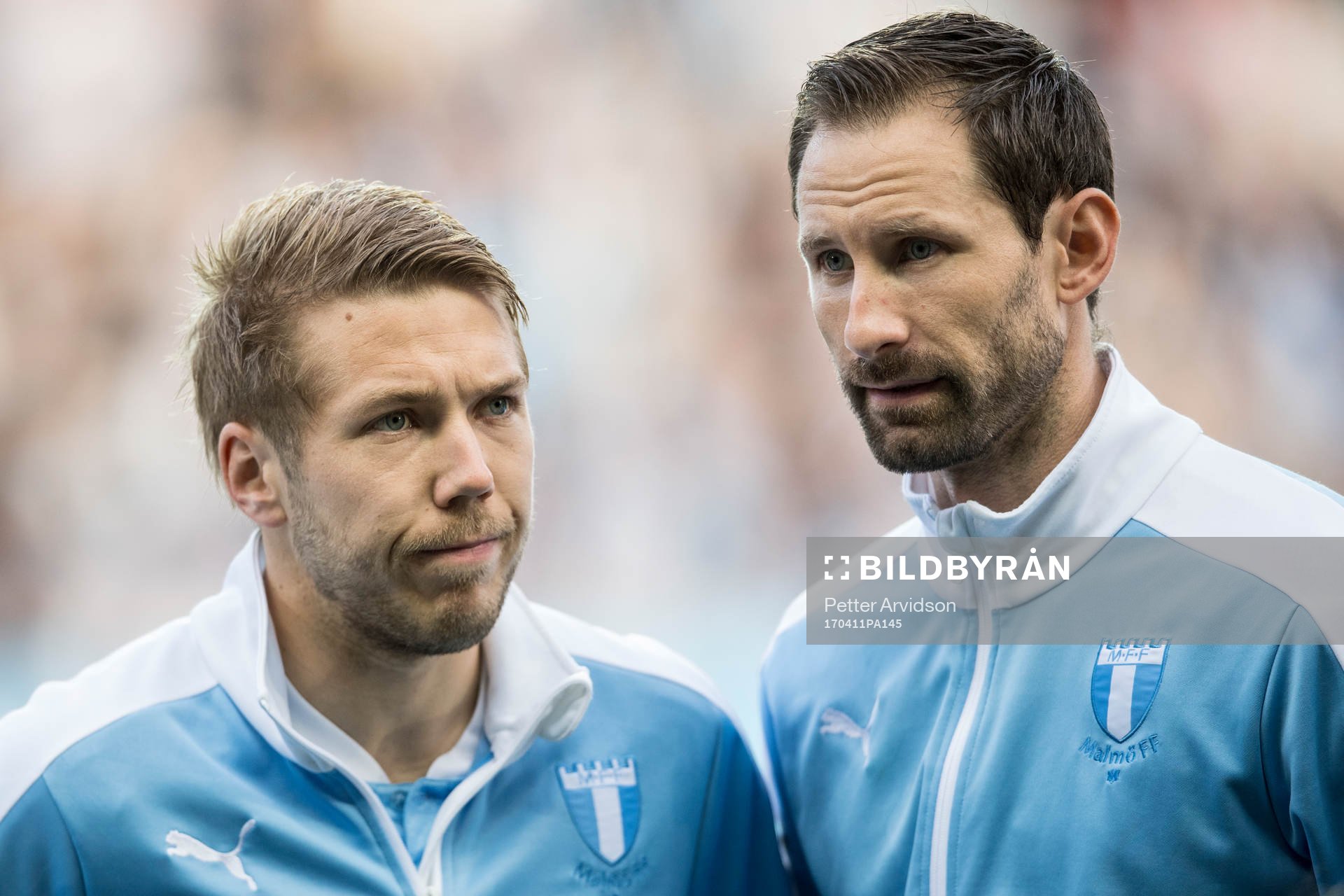Malmö FFs Anton Tinnerholm och målvakt Johan Wiland