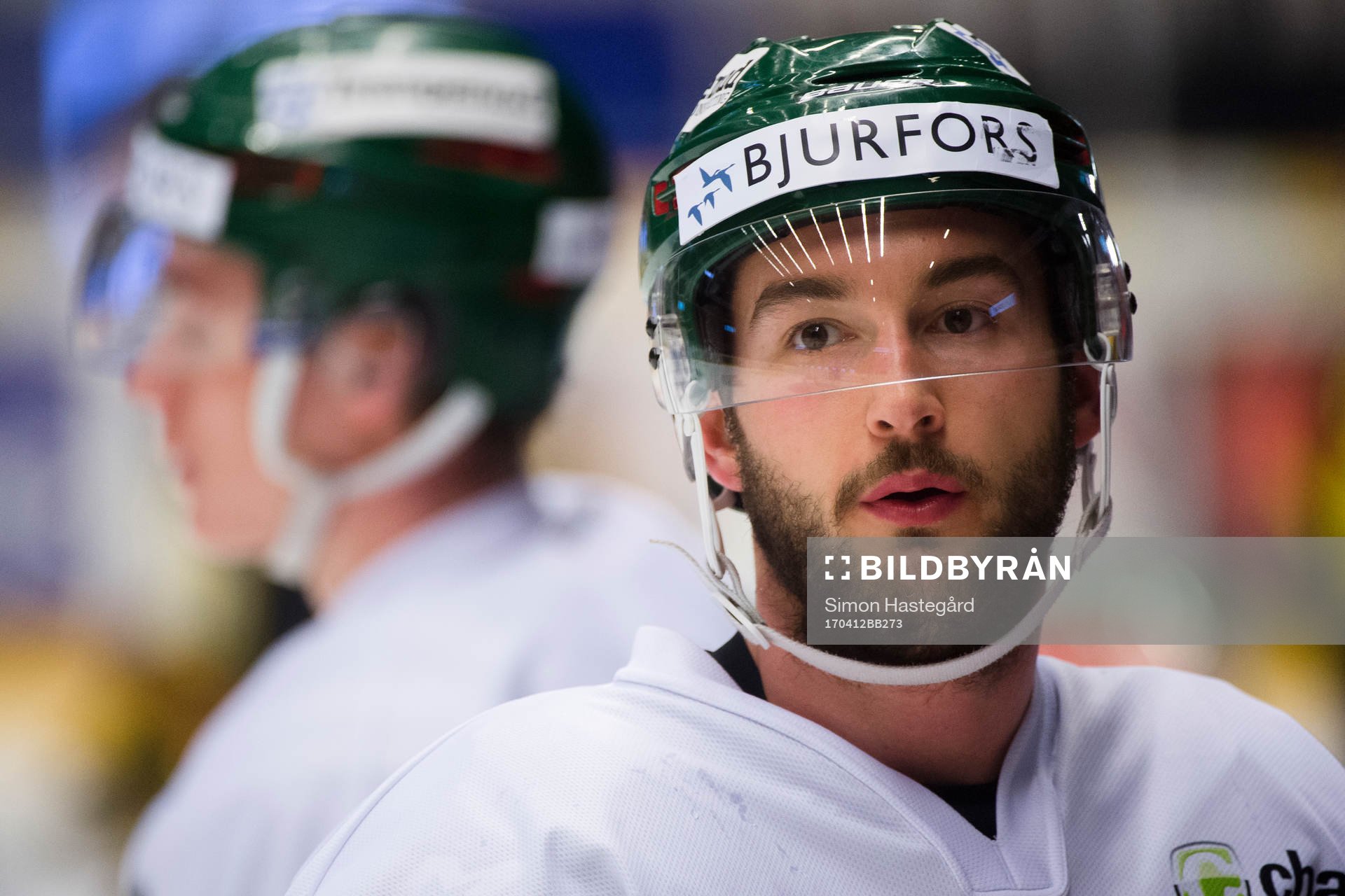 Frölundas Casey Wellman före semifinal 6 i SM-slutspelet