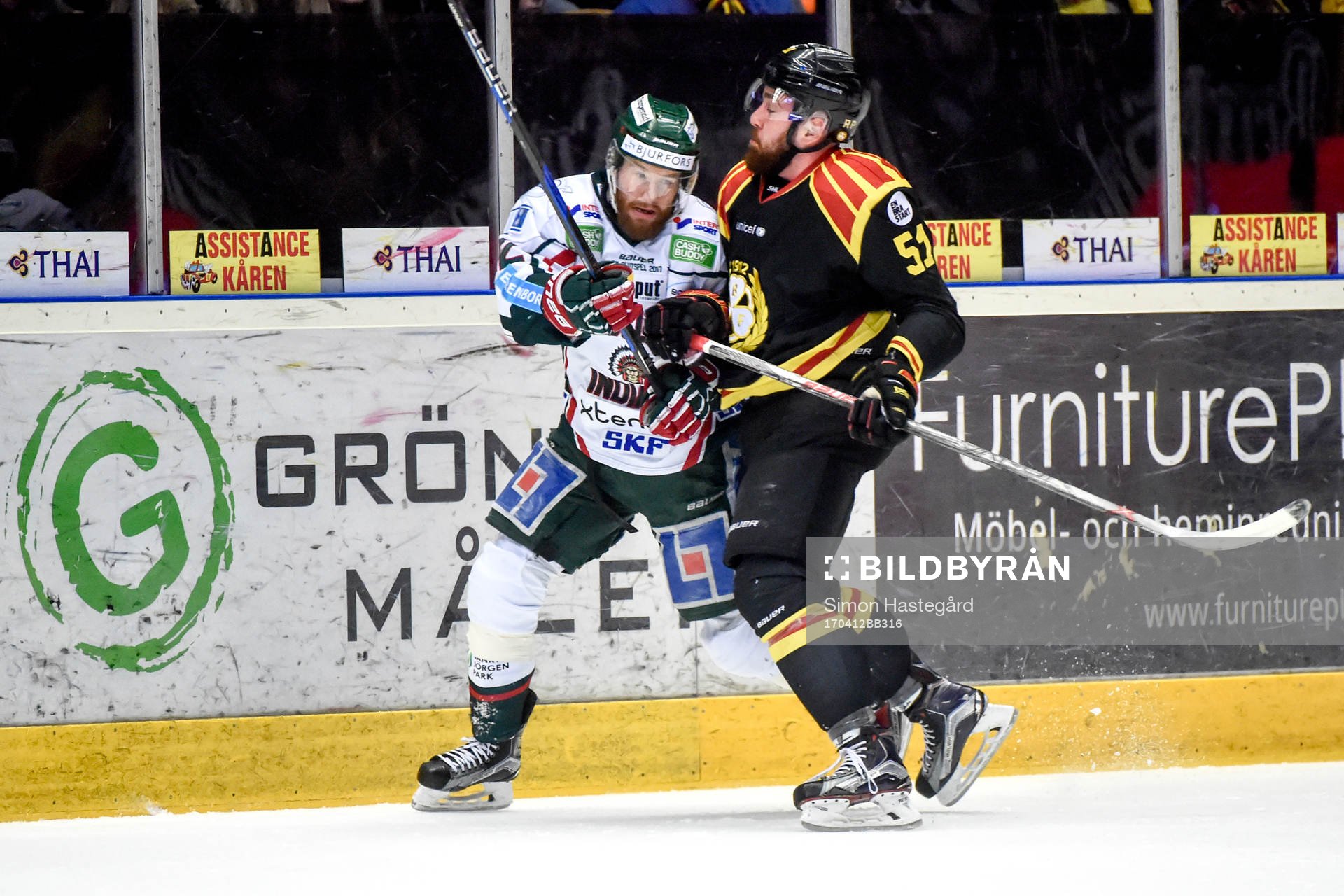 Frölundas Robin Figren och Brynäs Marc Zanetti