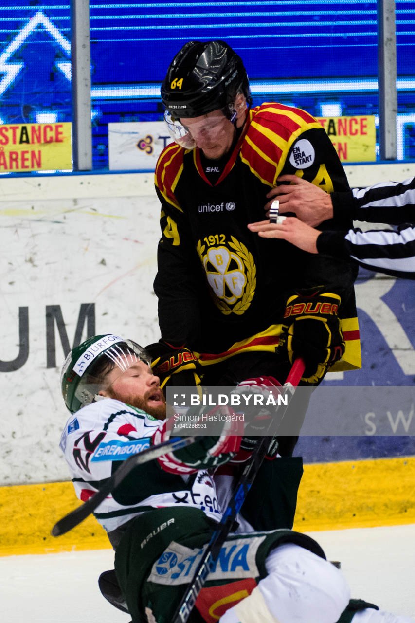 Brynäs Jonathan Pudas och Frölundas Robin Figren