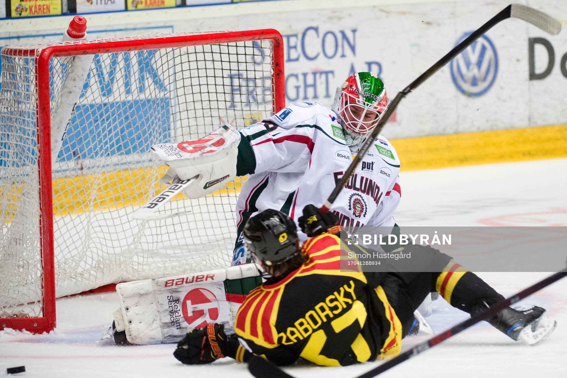 Frölundas målvakt Dan Bakala och Brynäs Tomas Zaborsky