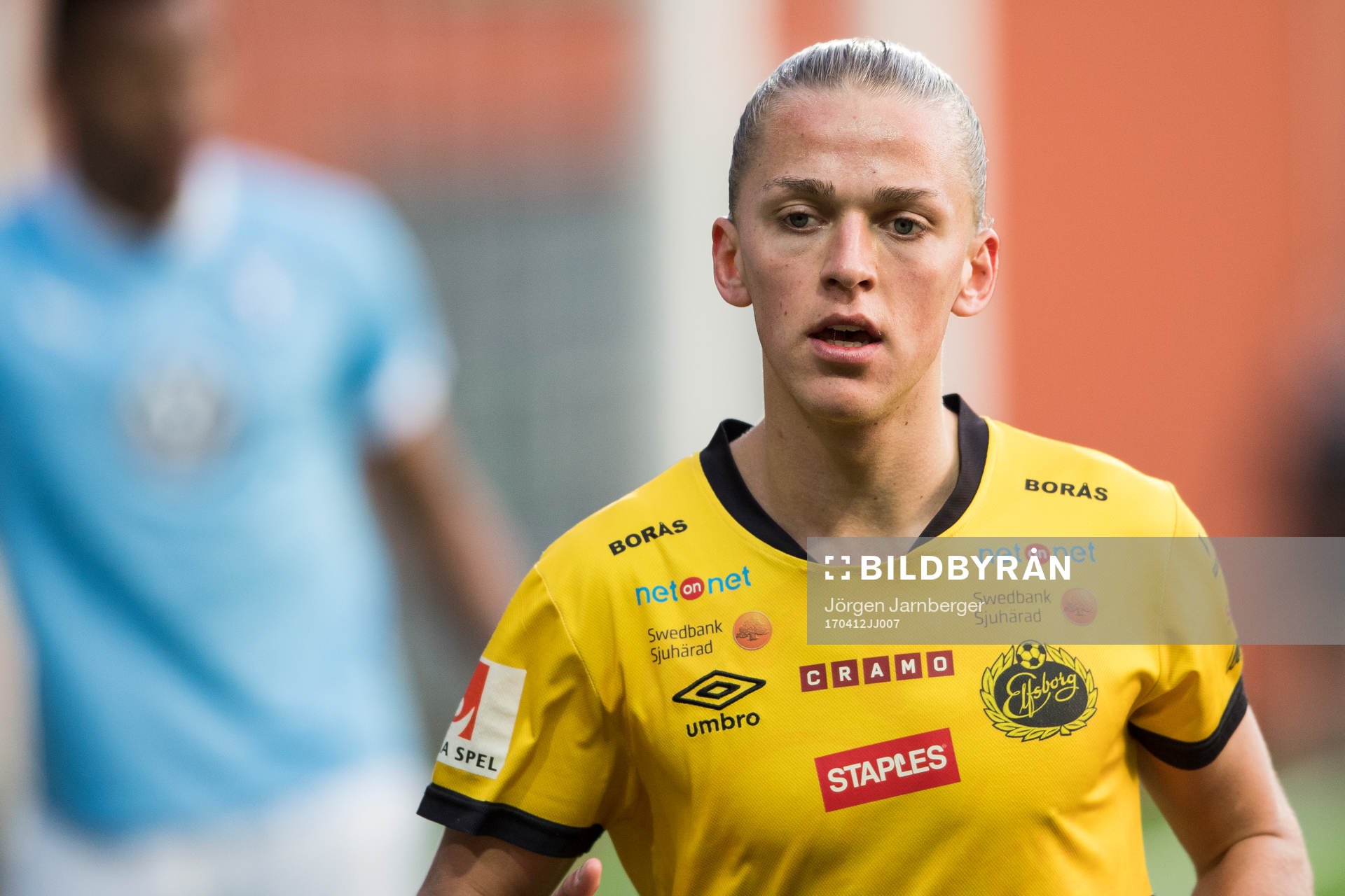Elfsborgs Jesper Karlsson under fotbollsmatchen i Folksam U21 Allsvenskan Södra mellan Elfsborg och Malmö FF den 12 april 2017 i Borås.