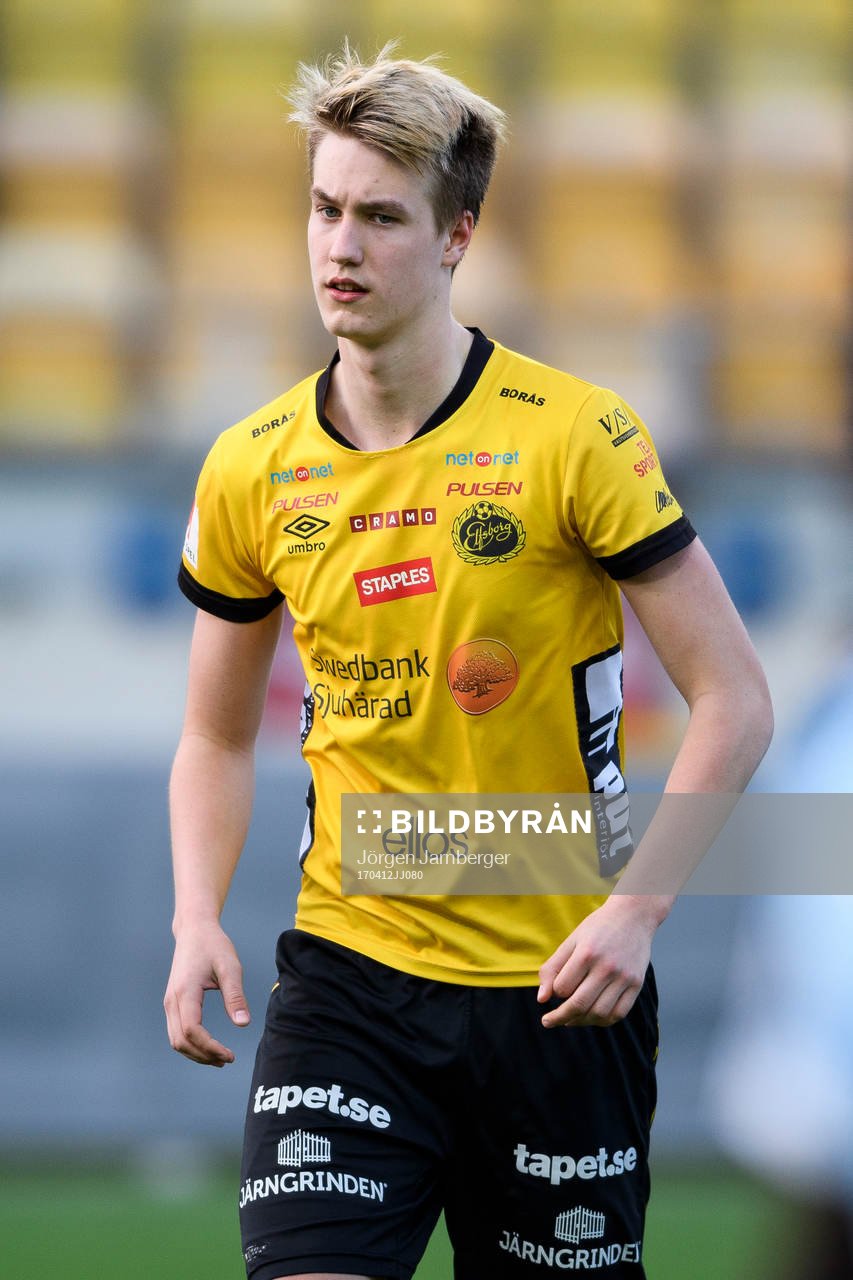 uElfsborgs Hugo Svensson nder fotbollsmatchen i U21