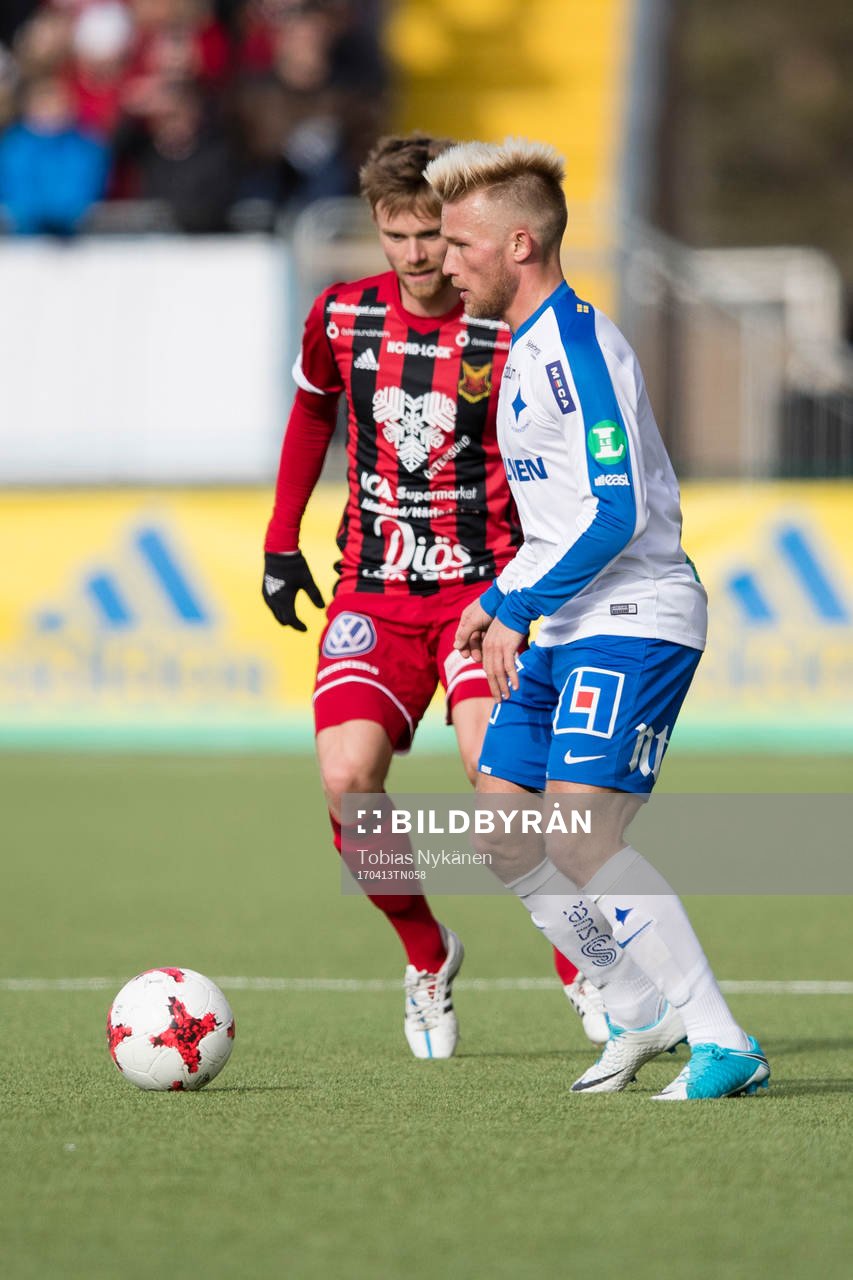 Norrköpings Nicklas Bärkroth mot Östersunds Dennis