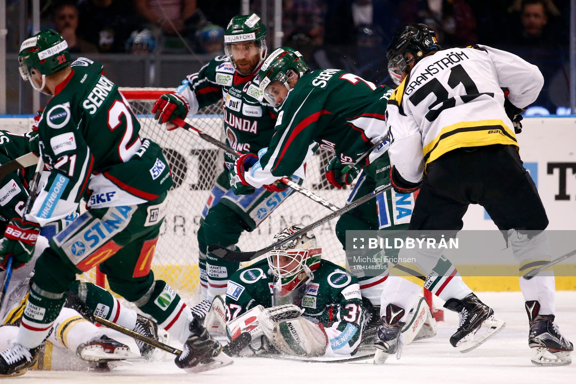 Brynäs Jonathan Granström och  Frölundas Henrik